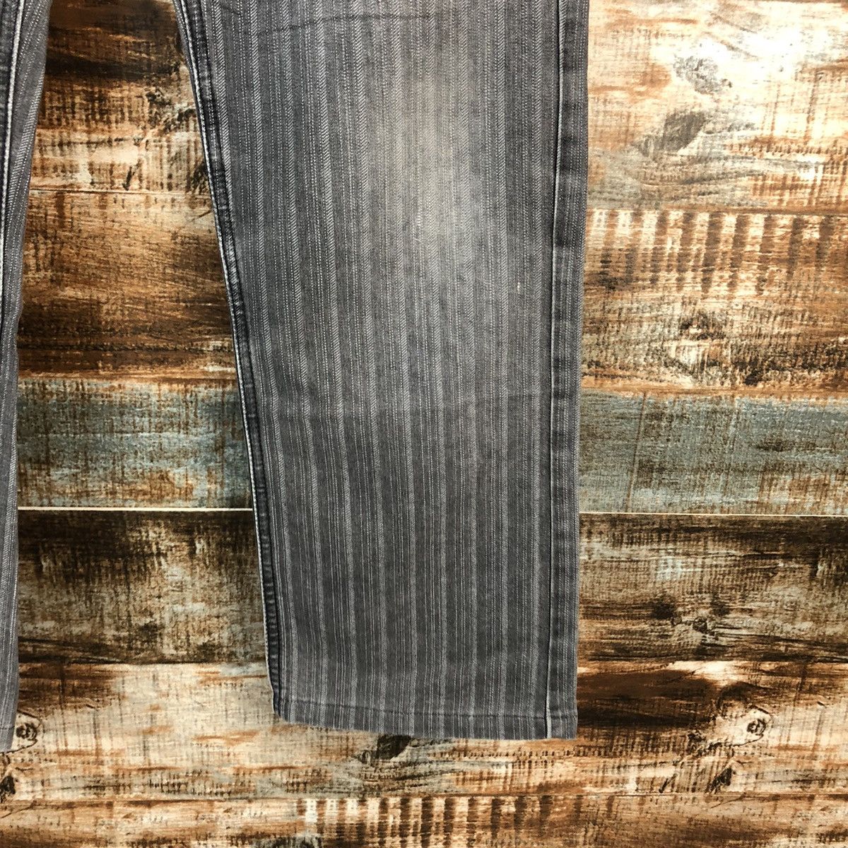 Japanese Brand Skkone Grey stripe cargo Casual Pants #A1434 Size US 32 / EU 48 - 9 Thumbnail