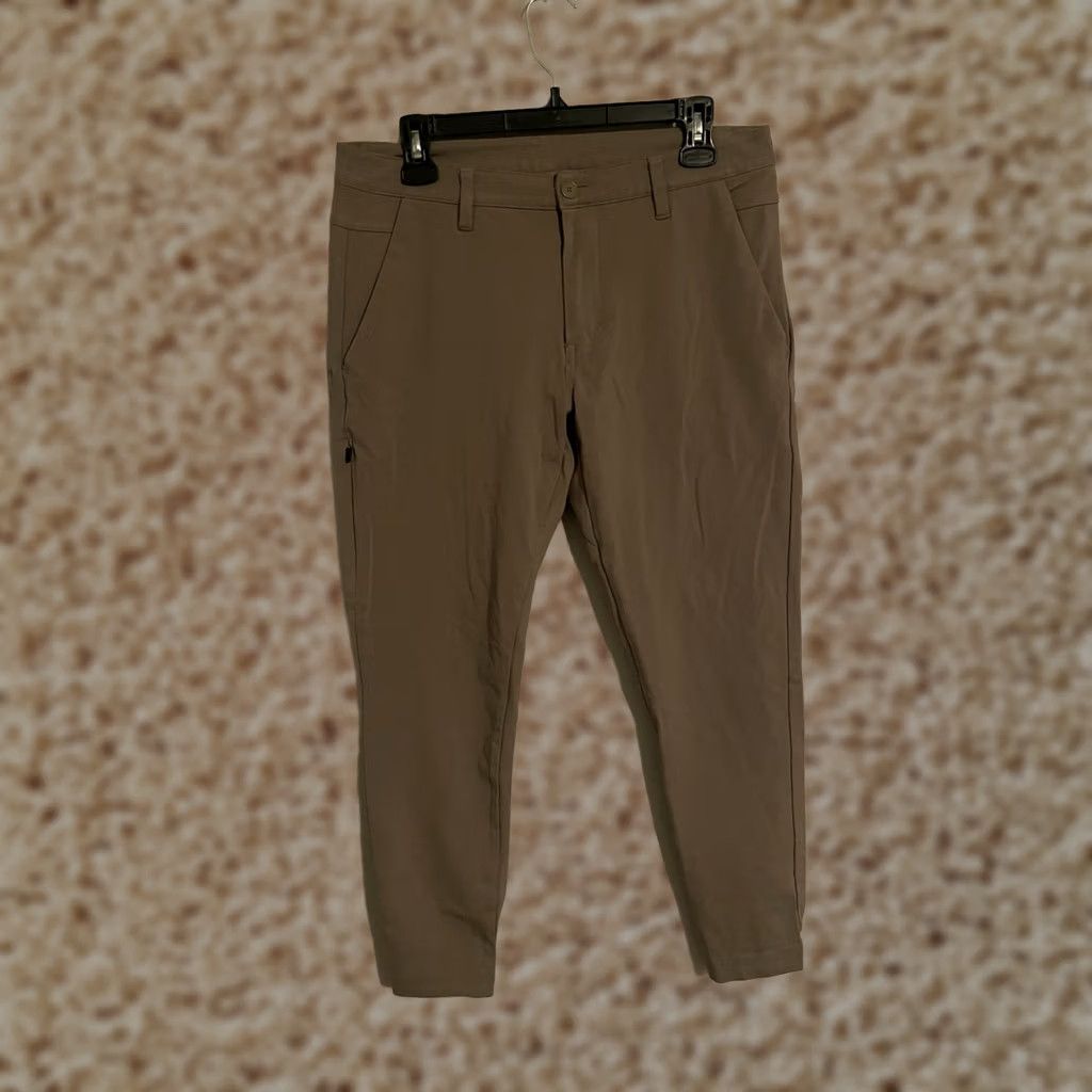 Vintage BYLT Jogger Pants Basic Everyday Tech Skinny Fit Beige Khaki - Men's 32 Slim Inseam 29" Front Flat Front Pockets Casual Clothing Shirts? No, Pants. Size US 32 / EU 48 - 1 Thumbnail