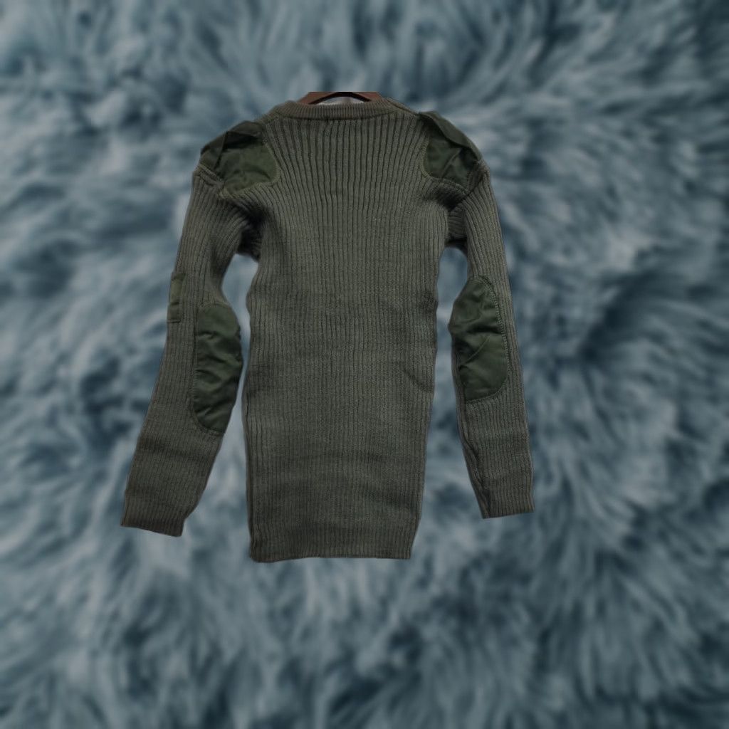 Olive Jury Sweater Men Size M Olive Green Wool Knit Crew Neck Pullover Military Army Marine Casual Regular Standards See Measurements Size US M / EU 48-50 / 2 - 1 Thumbnail