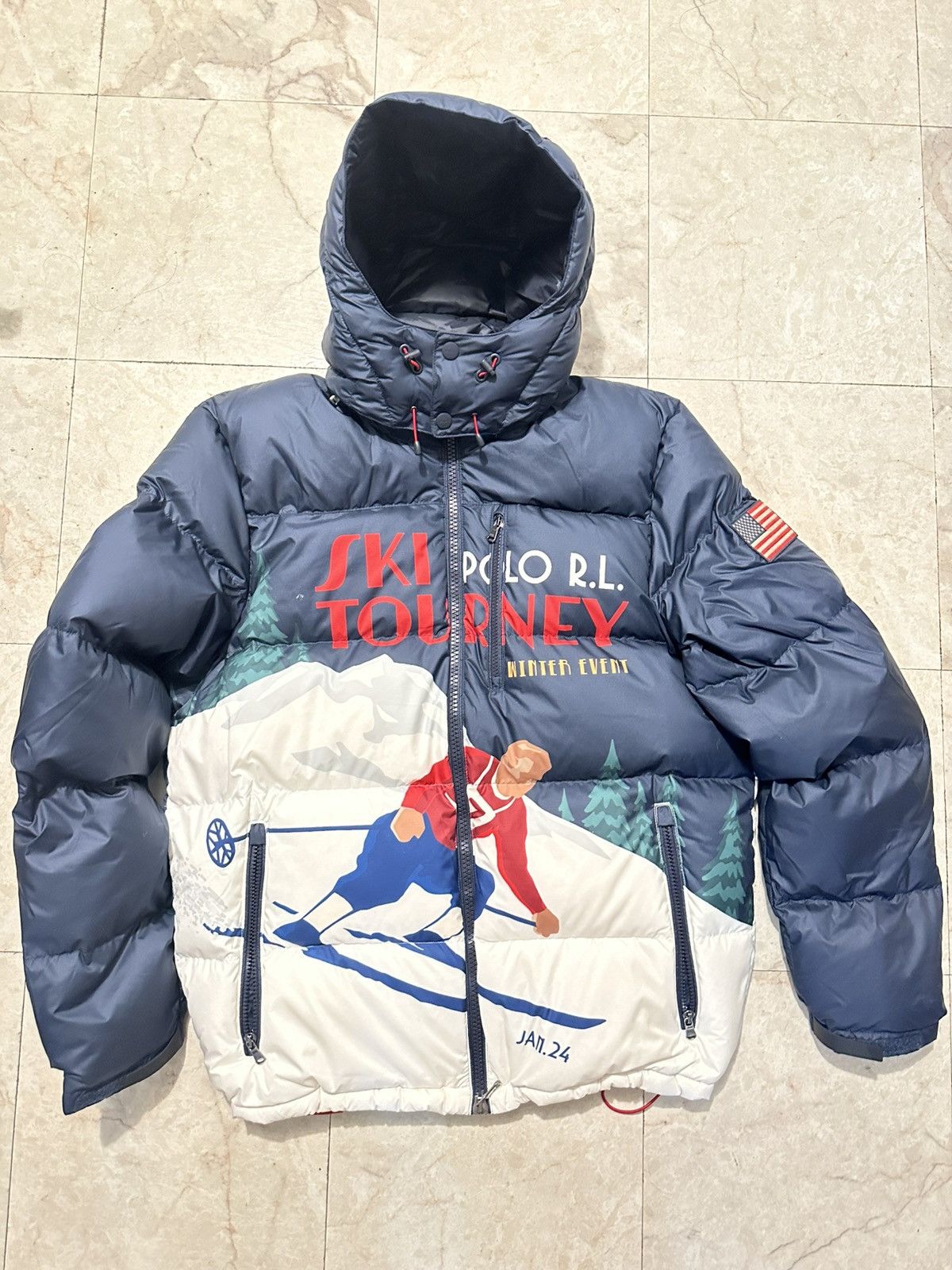 Polo Ralph Lauren Polo Ralph Lauren Gorham Ski-Print Down Puffer Jacket Size L Size US L / EU 52-54 / 3 - 1 Thumbnail