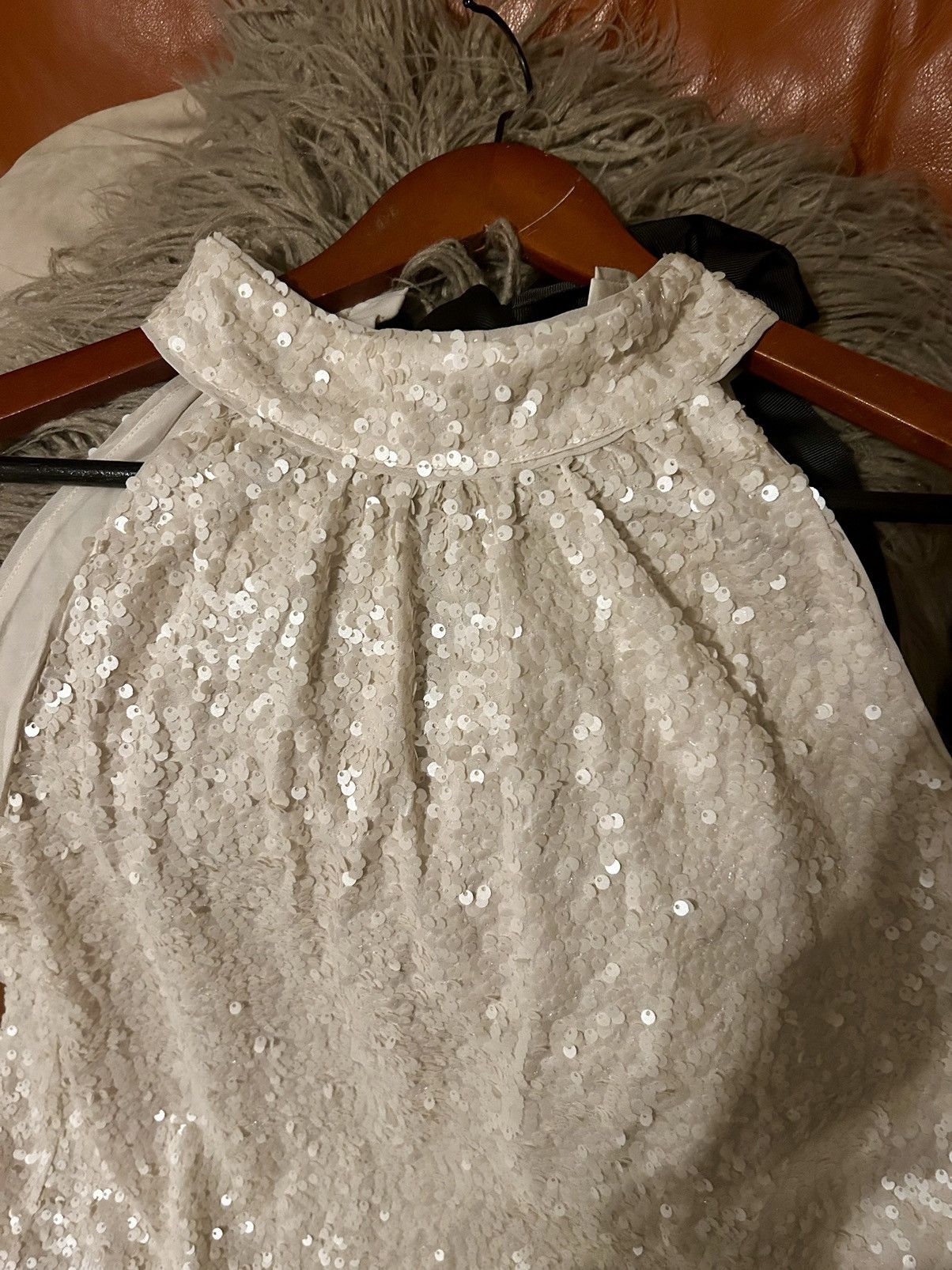 H&M H& M sold out white sequin bow back dress Size M / US 6-8 / IT 42-44 - 9 Thumbnail