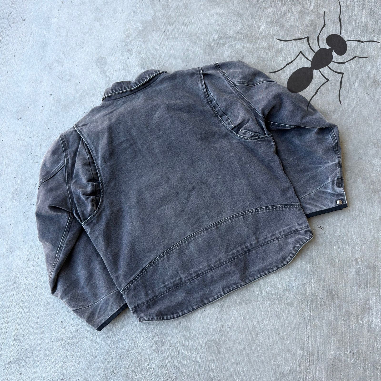Carhartt × Vintage Carhartt faded black button up work wear jacket Size US L / EU 52-54 / 3 - 6 Thumbnail