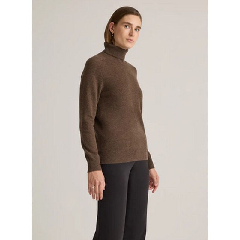 Quince Quince Cashmere Brown Turtleneck Sweater NWOT Small Size S / US 4 / IT 40 - 3 Thumbnail