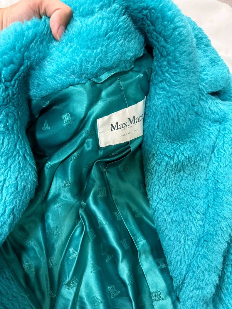 Max Mara Max Mara Teddy Turquoise Coat Size L / US 10 / IT 46 - 6 Thumbnail