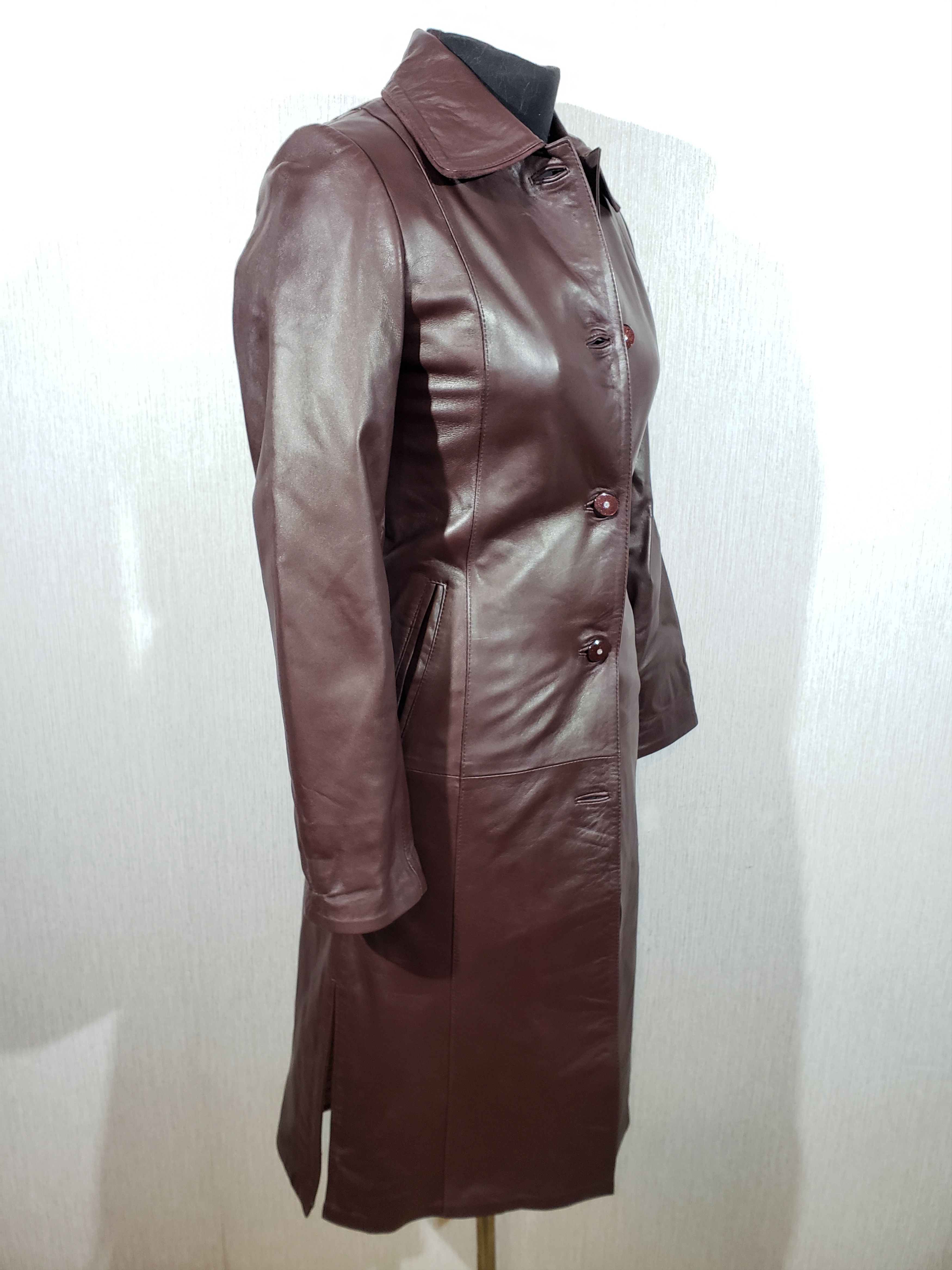 Other Brown women's coat made of genuine leather. Size S / US 4 / IT 40 - 3 Thumbnail