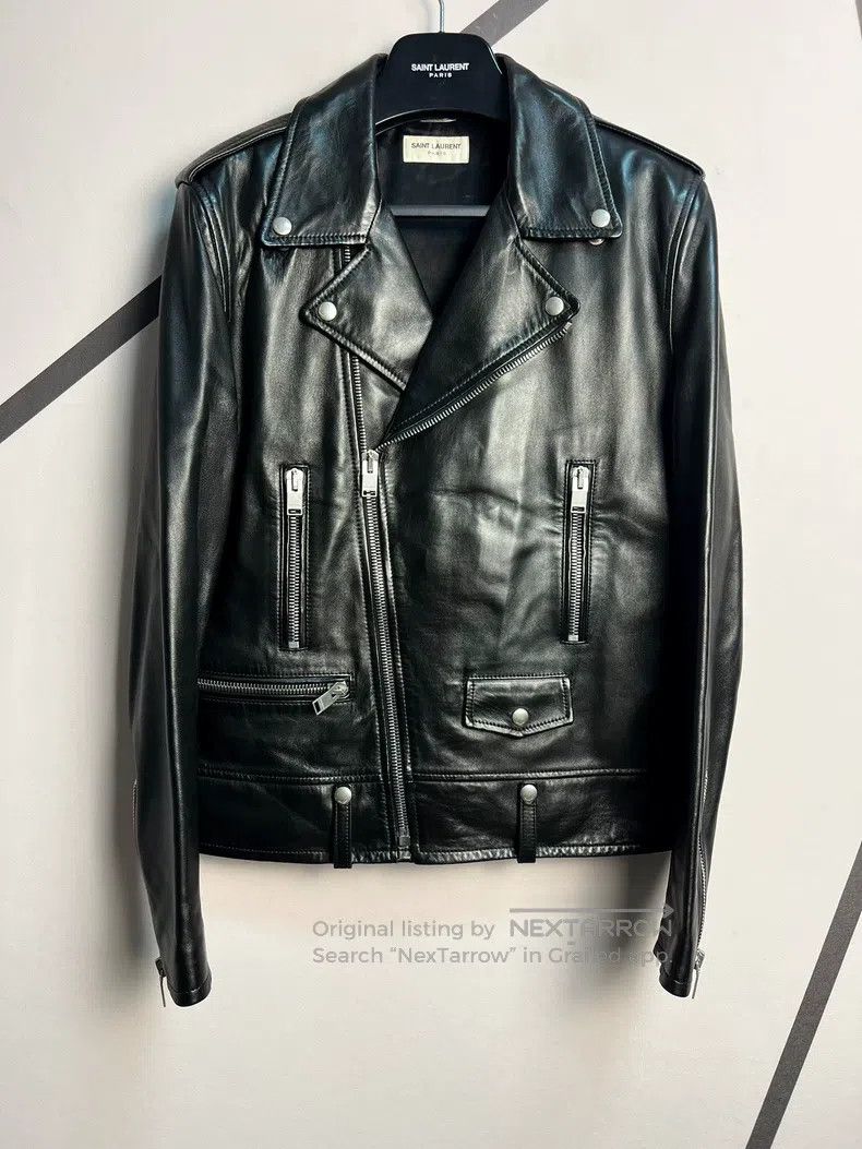 Saint Laurent Paris Saint Laurent Paris Sheepskin Biker Jacket Size US L / EU 52-54 / 3 - 1 Thumbnail