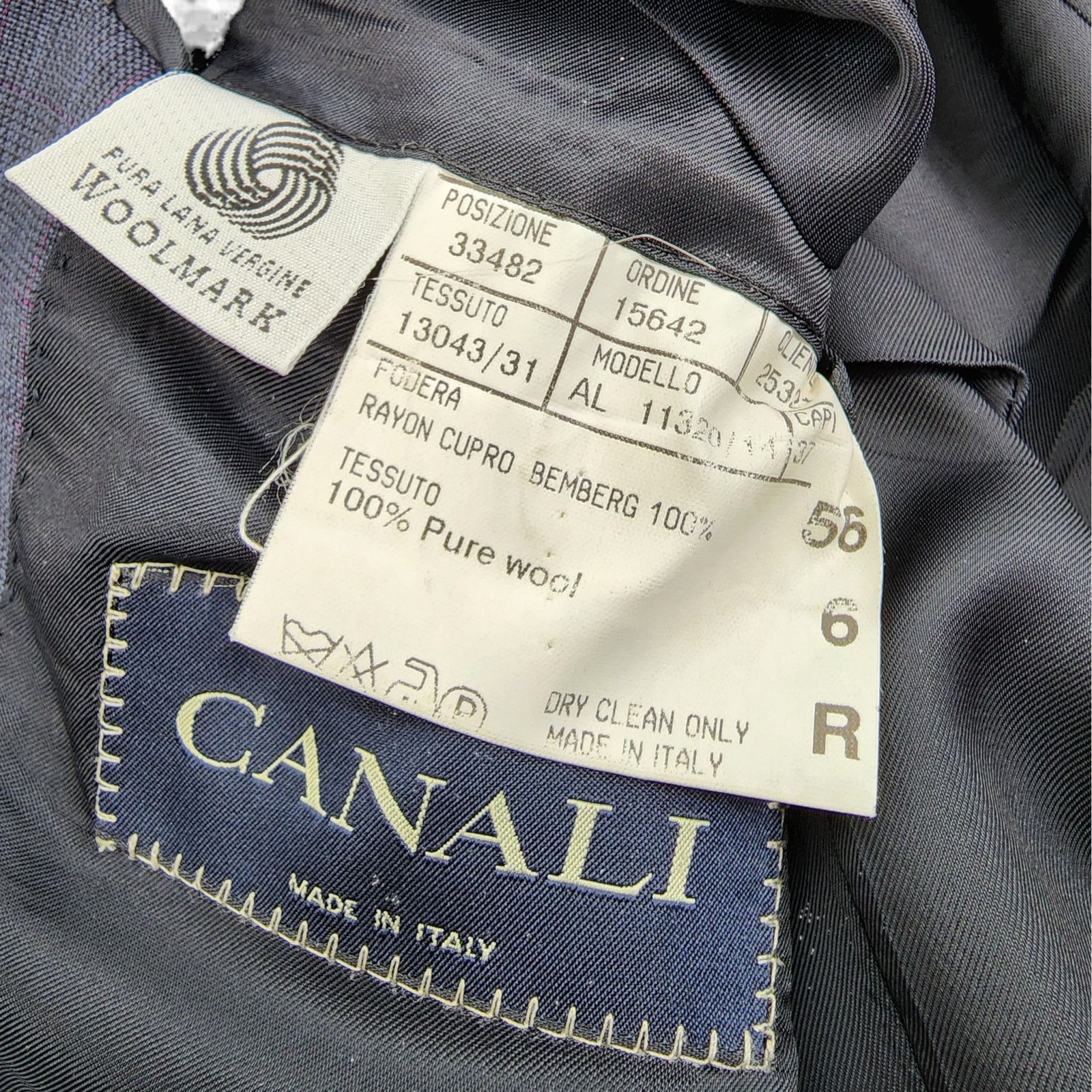 Canali Canali Super 120s Wool Three Button Pin Stripe Blazer 46R Size 46R - 8 Thumbnail
