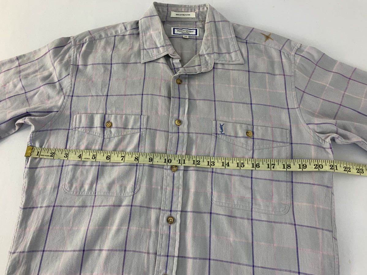 Yves Saint Laurent Vintage YSL Saint Laurent Menswear Checked Button Up Shirt Size US M / EU 48-50 / 2 - 10 Thumbnail
