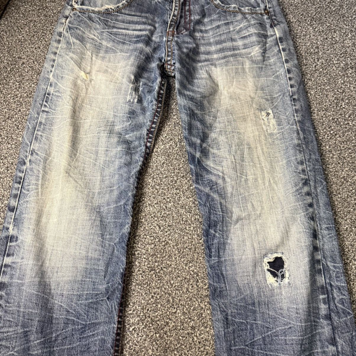Hysteric Glamour Culture Jam Seditionaries Embroidered Wing Back Denim Size US 33 - 4 Thumbnail