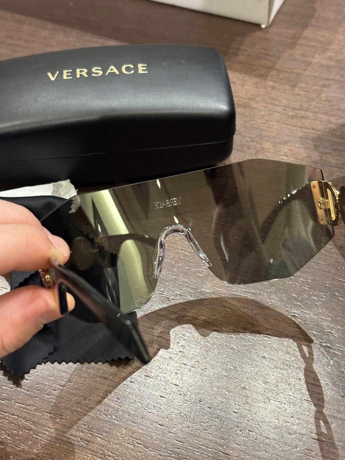 Versace Versace Transparent Mirror Sunglasses Size ONE SIZE - 4 Thumbnail