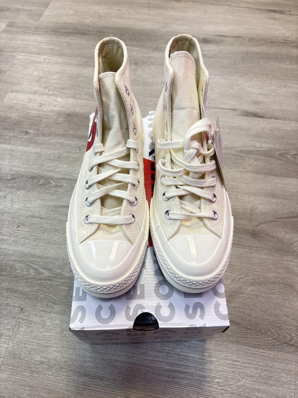 CDG by Comme des Garcons × Converse Play Converse ‘70 High Size US 7 / EU 40 - 3 Thumbnail