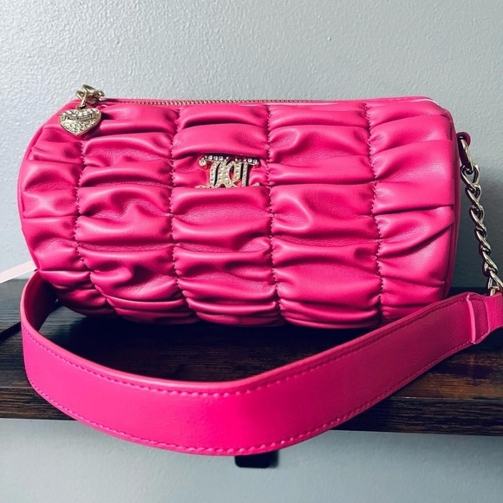 Juicy Couture Juicy Couture Pink Flash Run the World Shoulder Barrel Bag Size ONE SIZE - 1 Thumbnail
