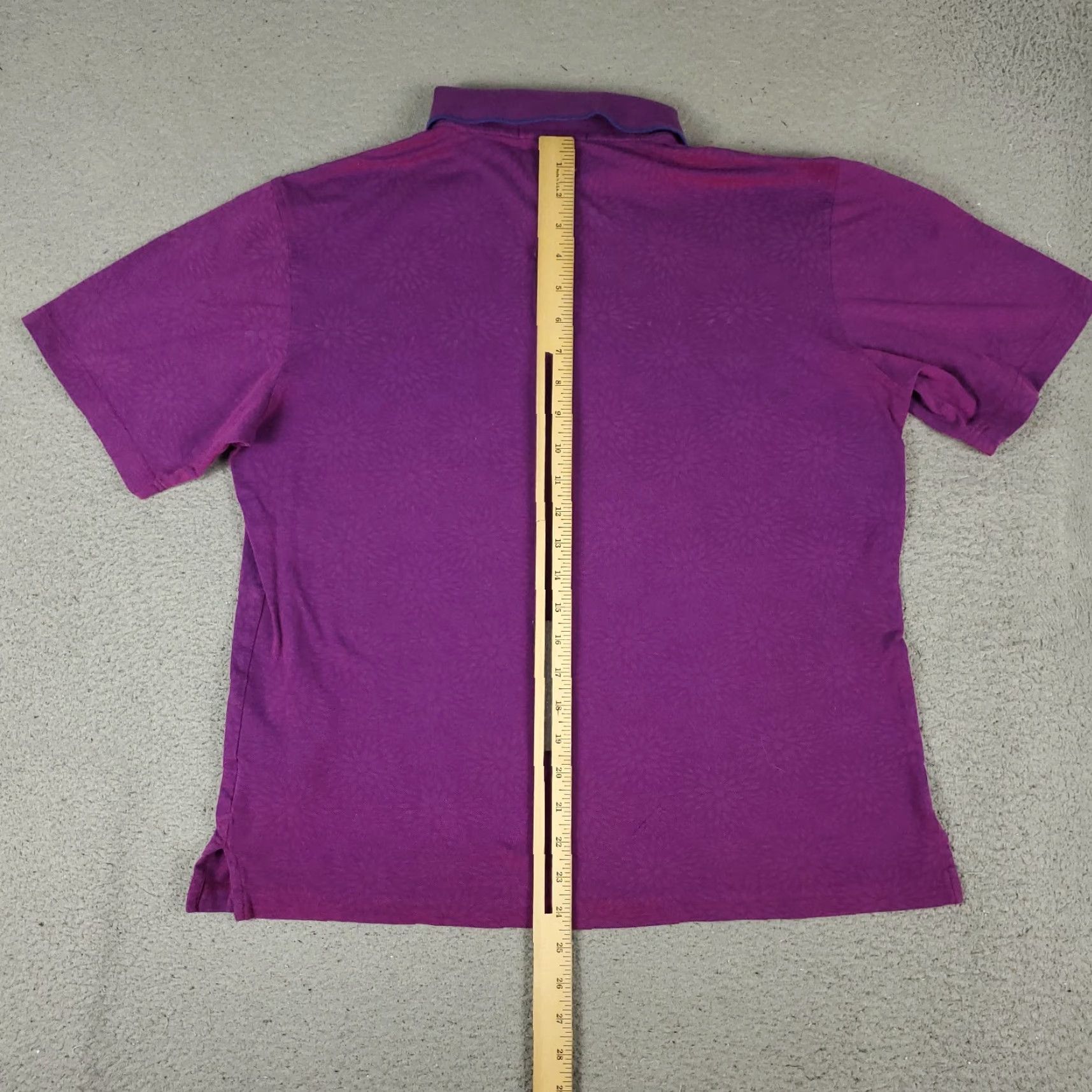 BUGATCHI BUGATCHI Polo Shirt Mens Size S Purple Cotton Solid Button Logo Size US S / EU 44-46 / 1 - 3 Thumbnail