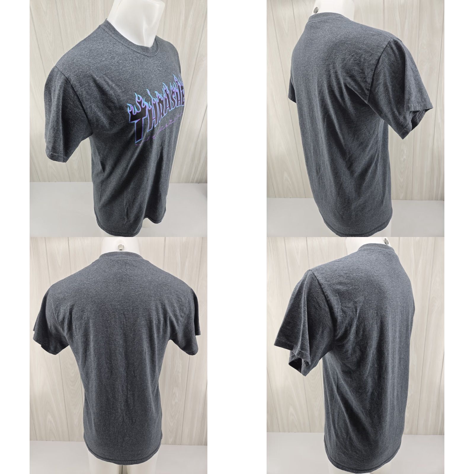 Thrasher Thrasher Magazine T-Shirt Mens M Skateboarding Gray Purple Logo Shirt Mens Medium Skateboard Thrasher Logo 90s Fire Size US M / EU 48-50 / 2 - 8 Thumbnail