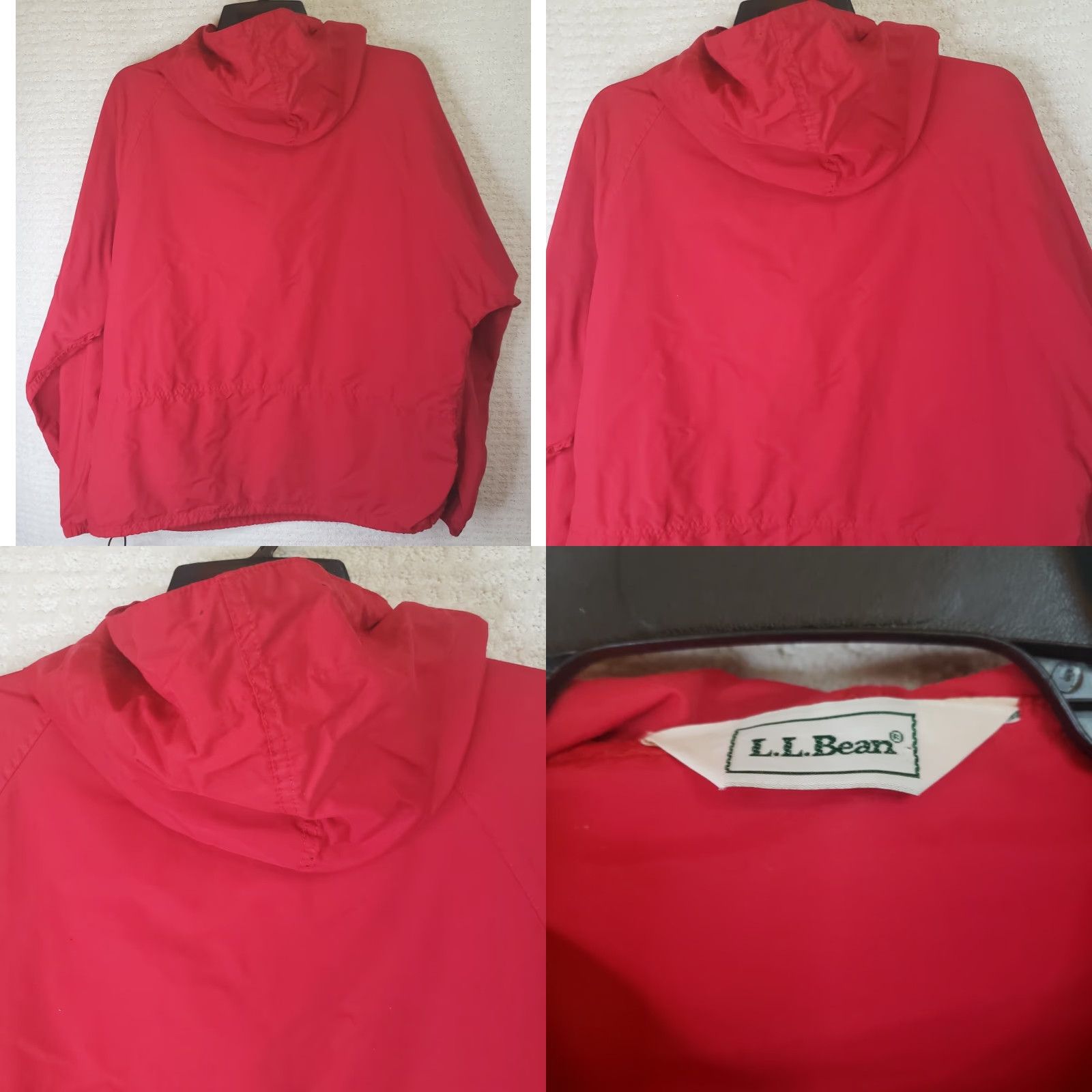 Vintage VINTAGE LL Bean Hooded Windbreaker Anorak Jacket Mens L Red Kangaroo Pouch Zip Pocketed 1/2 Zip Zipper/Storm Windbreaker Style Outdoor Size US L / EU 52-54 / 3 - 8 Thumbnail