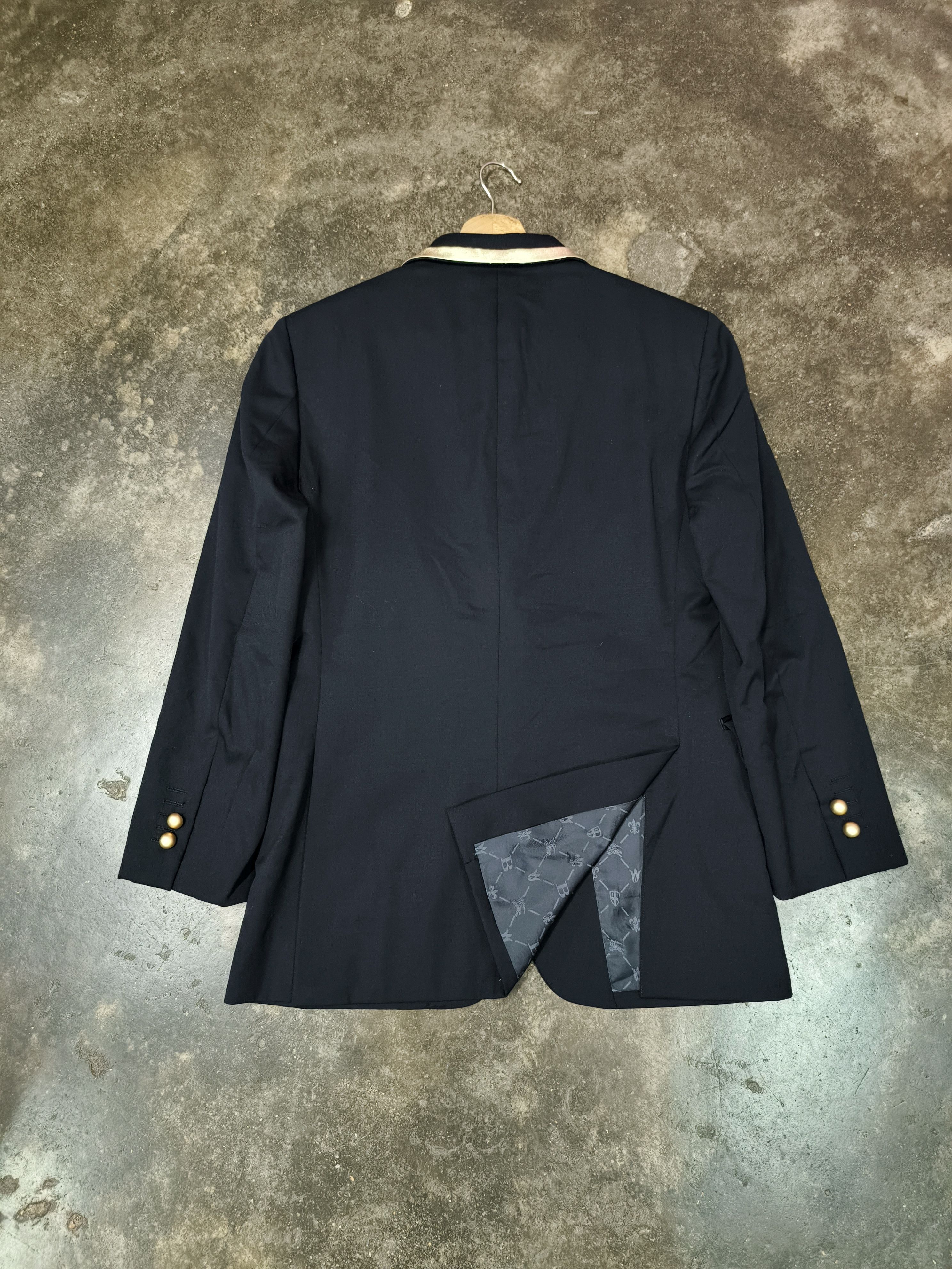 Burberry BURBERRY BLACK LABEL SUPER 100'S BLACK BLAZER JACKET Size 38R - 6 Thumbnail