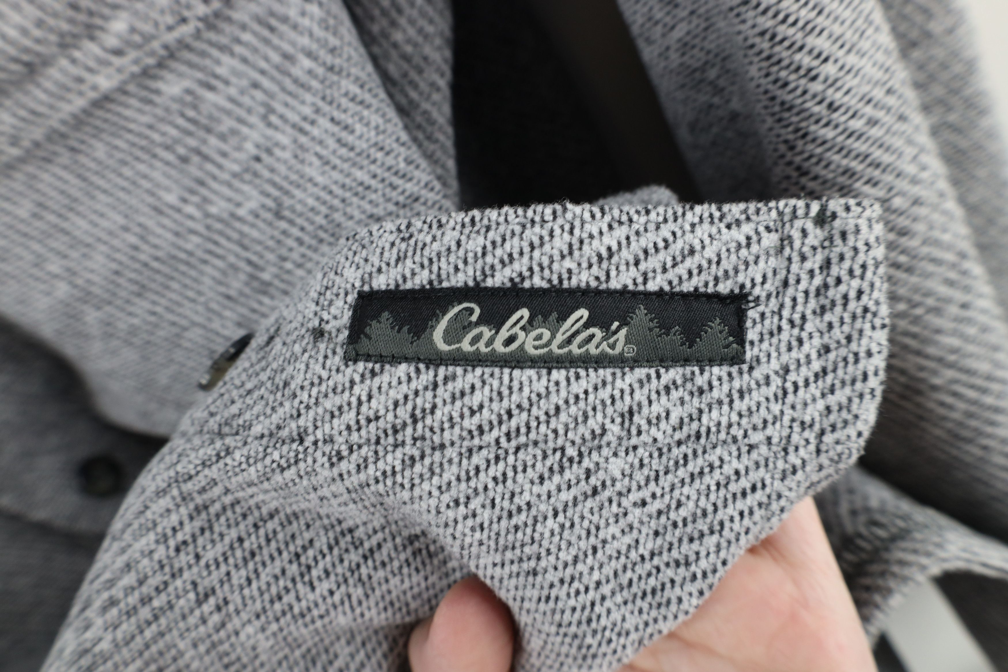 Cabelas × Vintage Vintage Cabelas Fleece Button Shirt Jacket Jac Shirt Gray Size US L / EU 52-54 / 3 - 8 Thumbnail