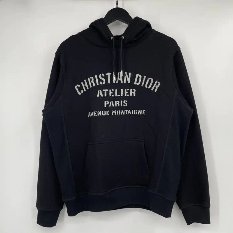 Dior Dior Black Cotton Men's Long Sleeve Hoodie 0089 Size US M / EU 48-50 / 2 - 1 Thumbnail
