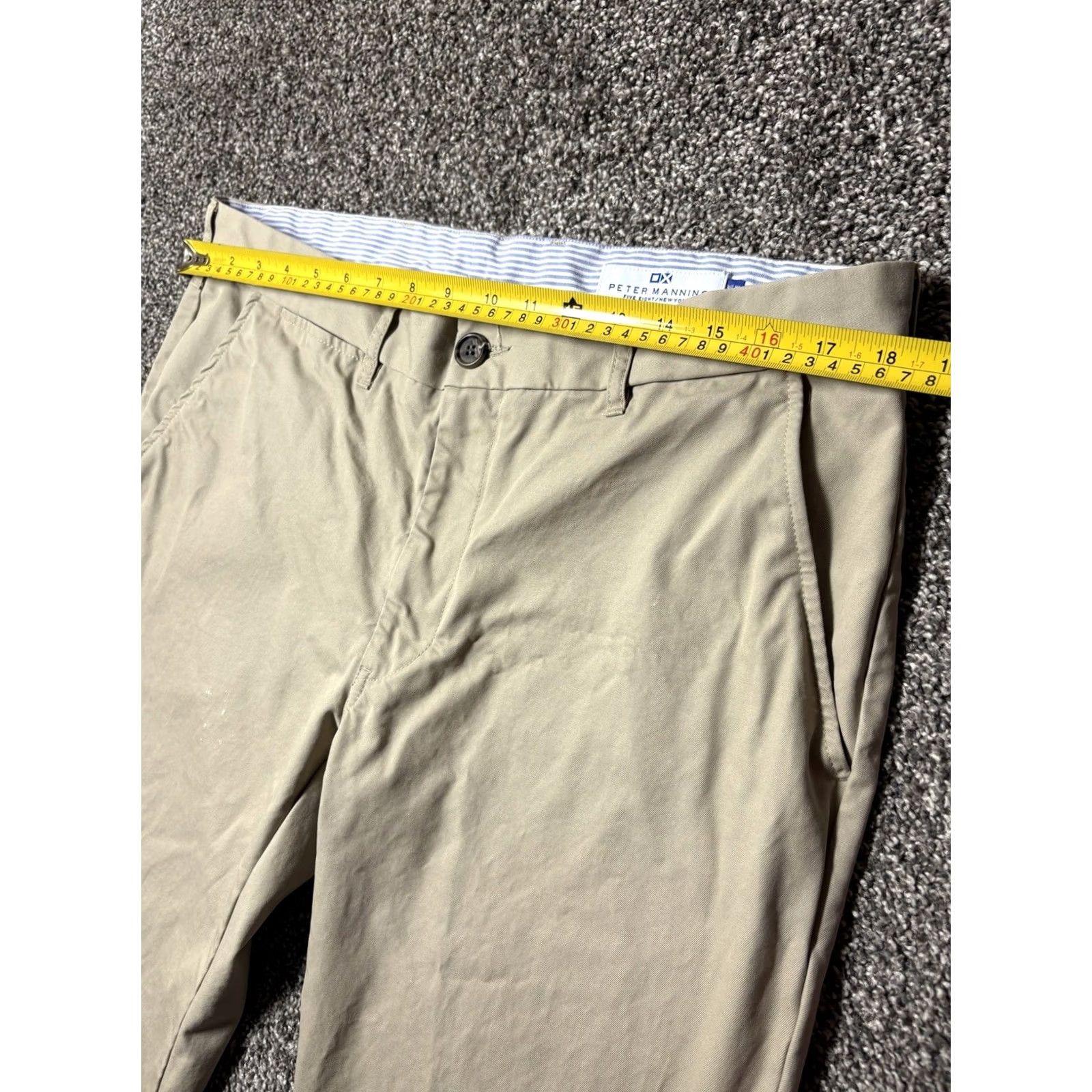 Vintage Peter Manning Pants Mens 36x26 Beige Khaki Chino Pants Classic Fit Casual Size US 36 / EU 52 - 5 Thumbnail