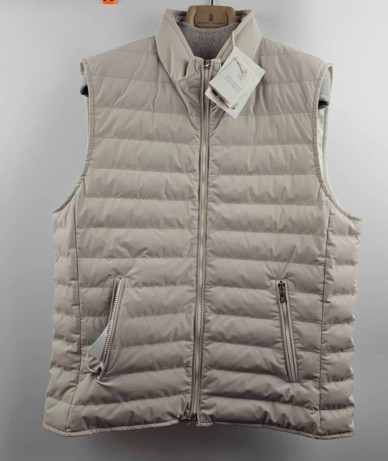 BRUNELLO CUCINELLI $2650 Ivory Down Vest New & Authentic