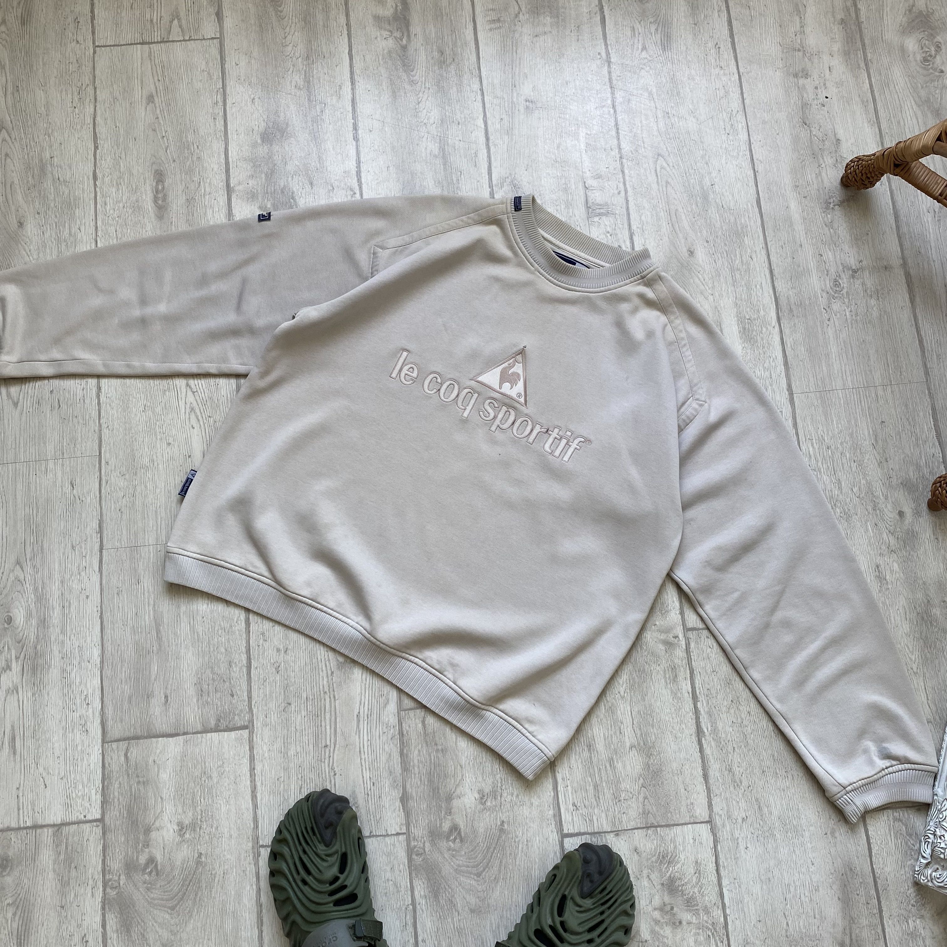 Le Coq Sportif 🐓Vintage 90s Le Coq Spotif heavy Boxy sweatshirt Distressed Size US L / EU 52-54 / 3 - 12 Thumbnail
