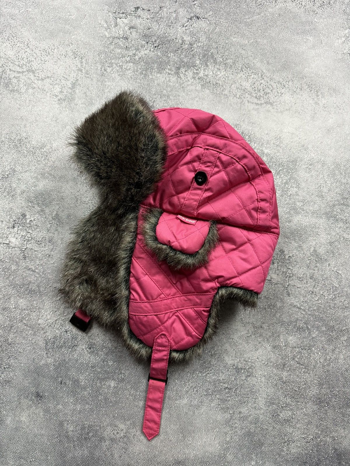 Barbour Vintage Barbour Ushanka Fuzzy Fur Trapper Hat Y2K Cap Rare Size ONE SIZE - 1 Thumbnail