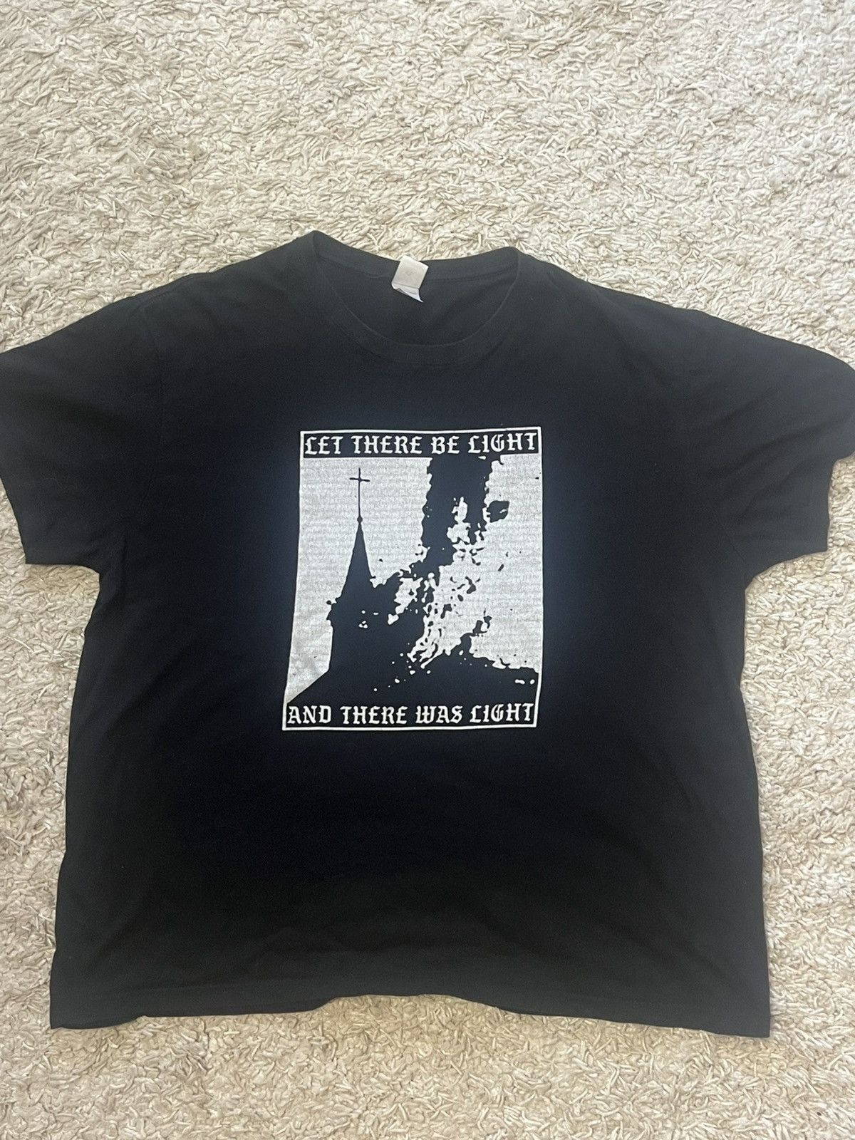 Band Tees Let there be light And there was light black metal funny tee Size US XL / EU 56 / 4 - 1 Thumbnail