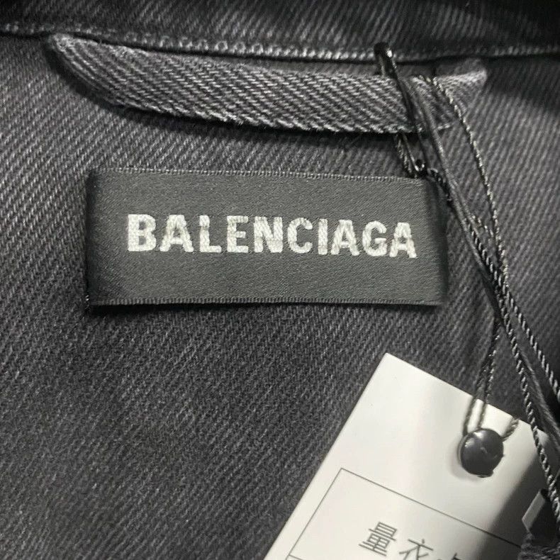 Balenciaga Balenciaga Black Green Embroidered Denim Jacket-2505 Size US L / EU 52-54 / 3 - 8 Thumbnail