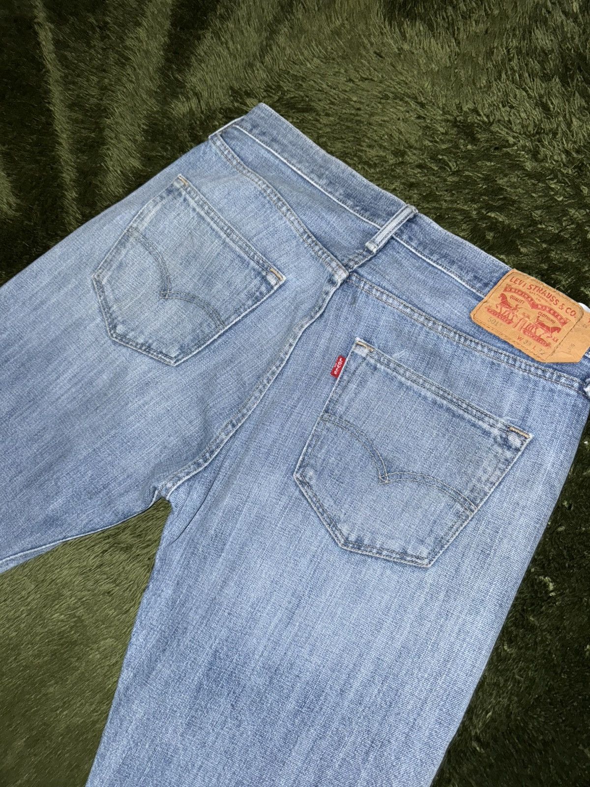 Levi's [W33/L32] Levi’s 501 Stone Wash Denim Pants Light Indigo Size US 33 - 8 Thumbnail