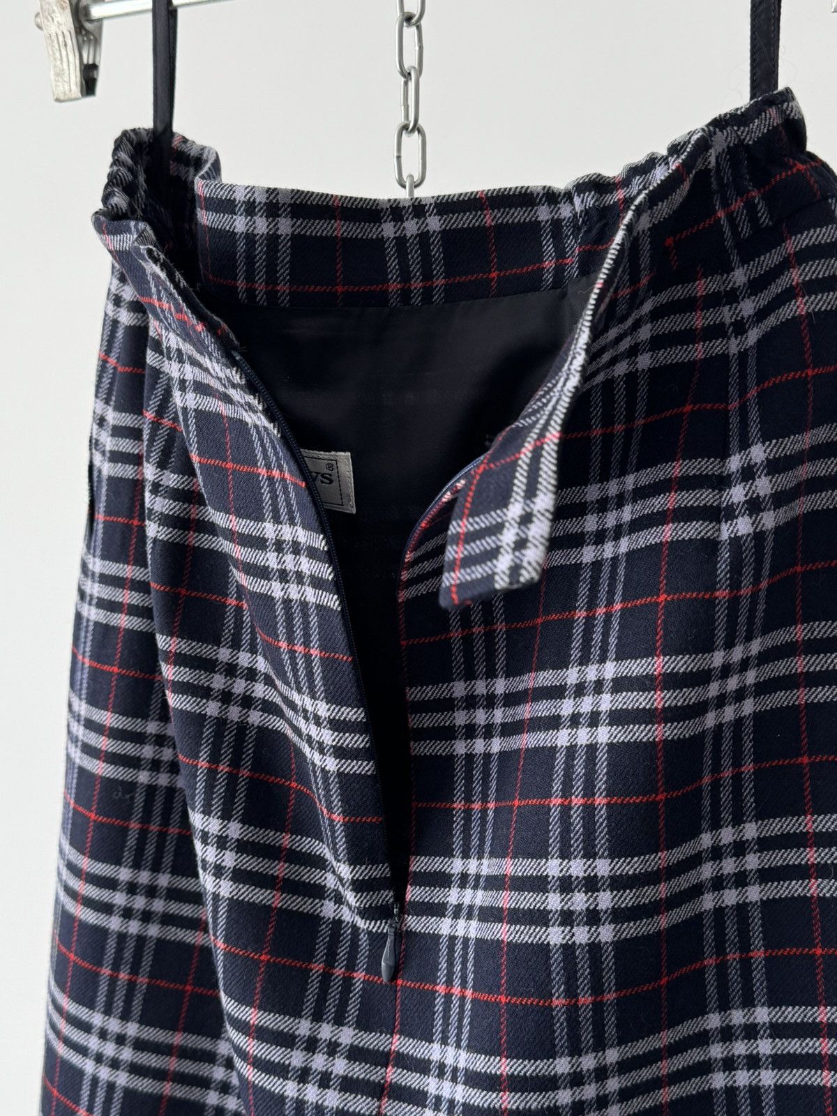 Burberry Vintage 90s Burberrys Wool Plaid Nova Check Midi Skirt Size S / US 4 / IT 40 - 4 Thumbnail