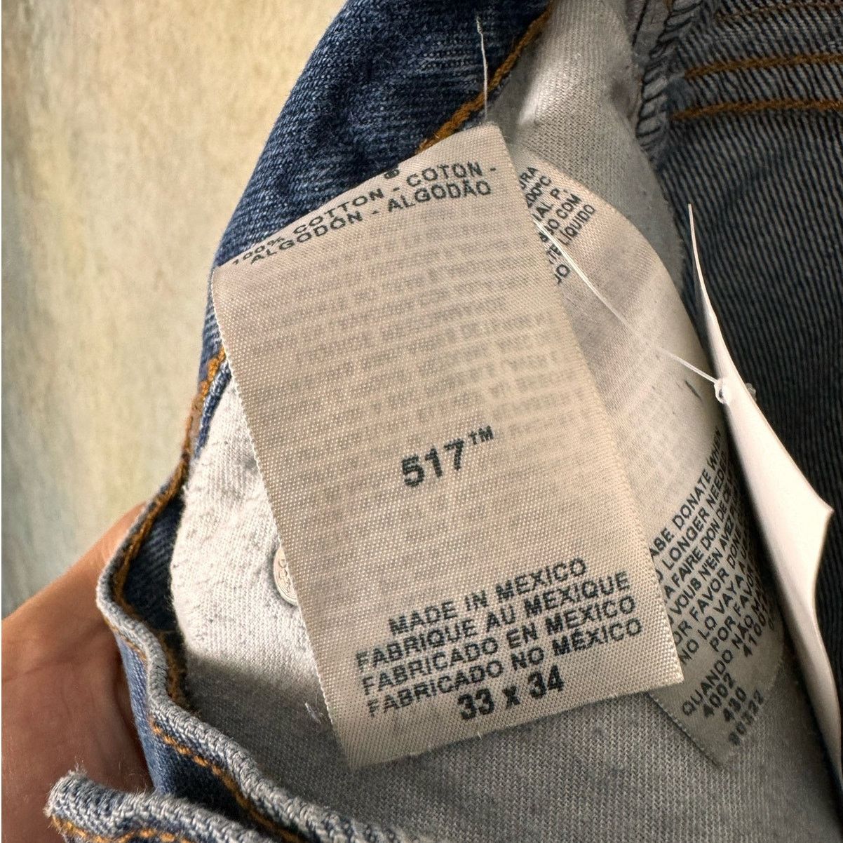 Levi's × Vintage VTG Y2K Levi’s 517 Bootcut Denim Jeans 33x34 Dark Wash Size US 33 - 7 Thumbnail