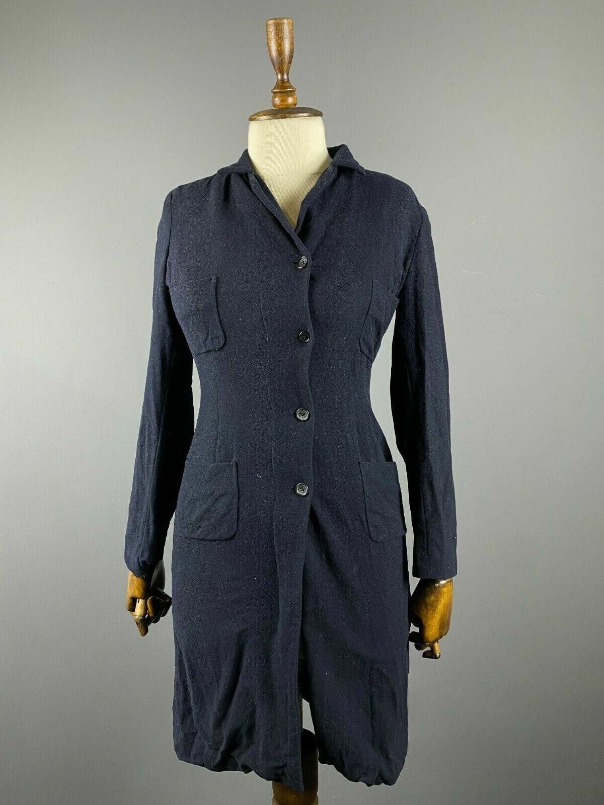 Jil Sander Ladies Jil Sander Navy Wool Zip Up Multi Pocket Coat Jacket Size M / US 6-8 / IT 42-44 - 1 Thumbnail