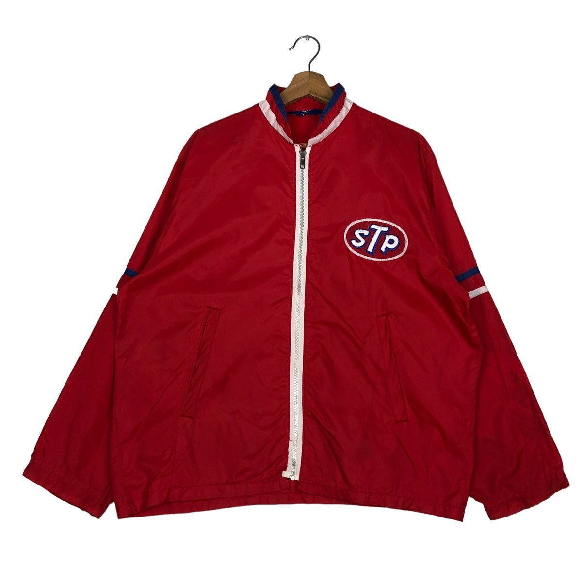 Kadoya 🔥VINTAGE ZIPPER BIKER JACKET LIGHT STP BIG LOGO Size US L / EU 52-54 / 3 - 1 Thumbnail