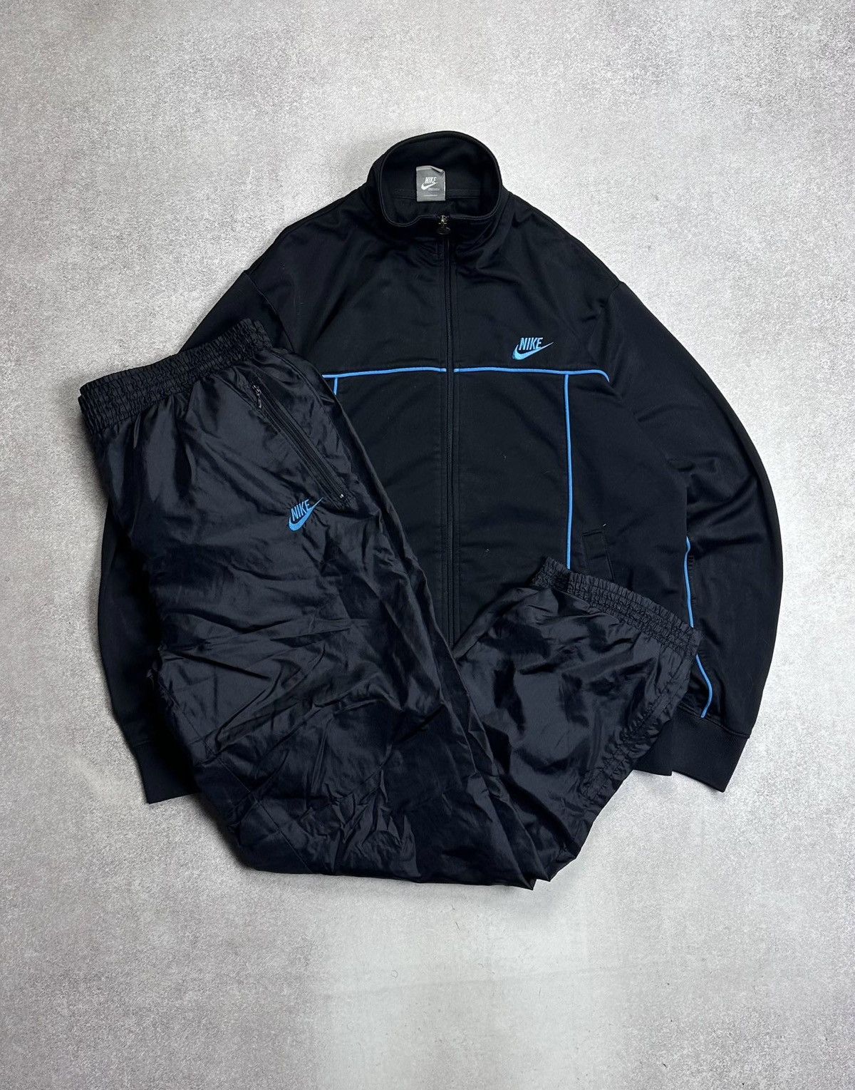 Vintage Nike Nylon TN Skepta Style Y2K Tracksuit Y2K L