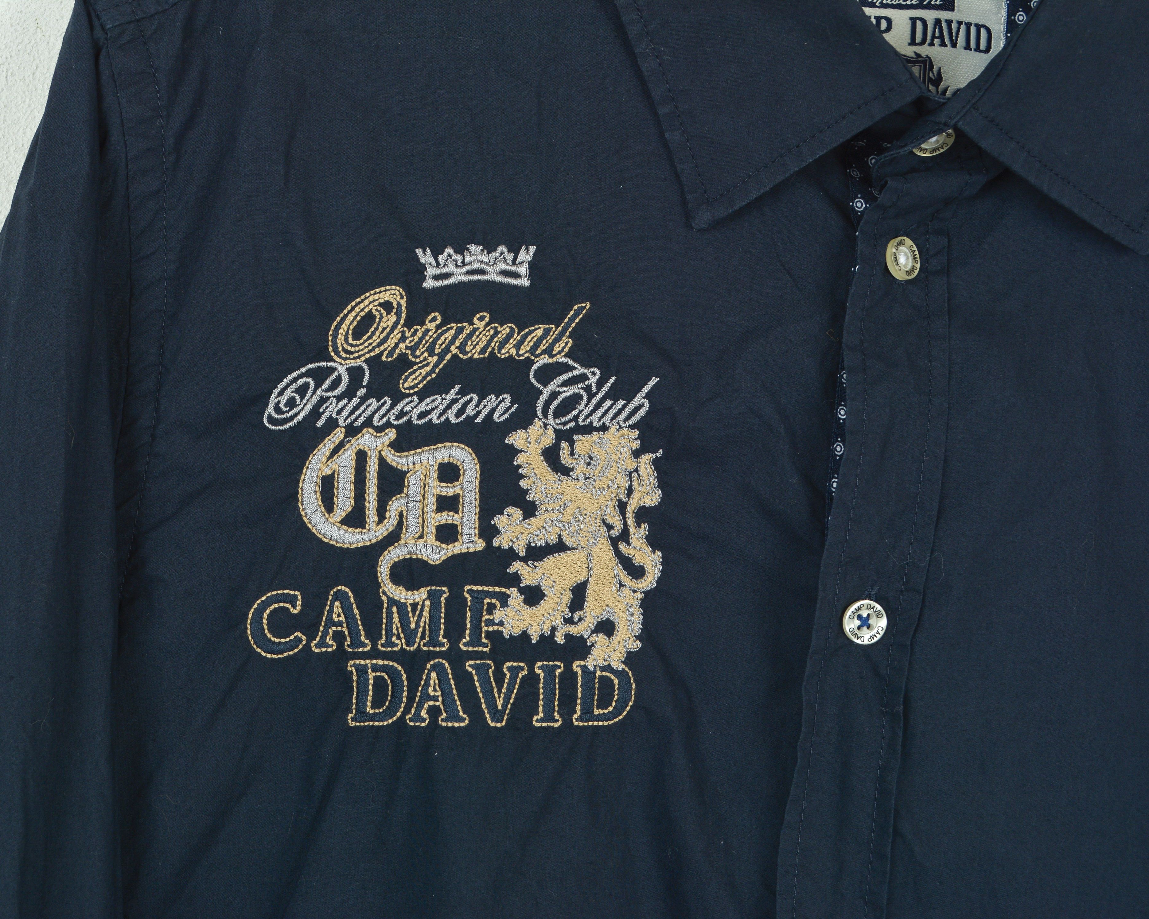 Camp David Shirt M Muscle Fit High Quality Casual Button Up Cotton navy Size US M / EU 48-50 / 2 - 3 Thumbnail