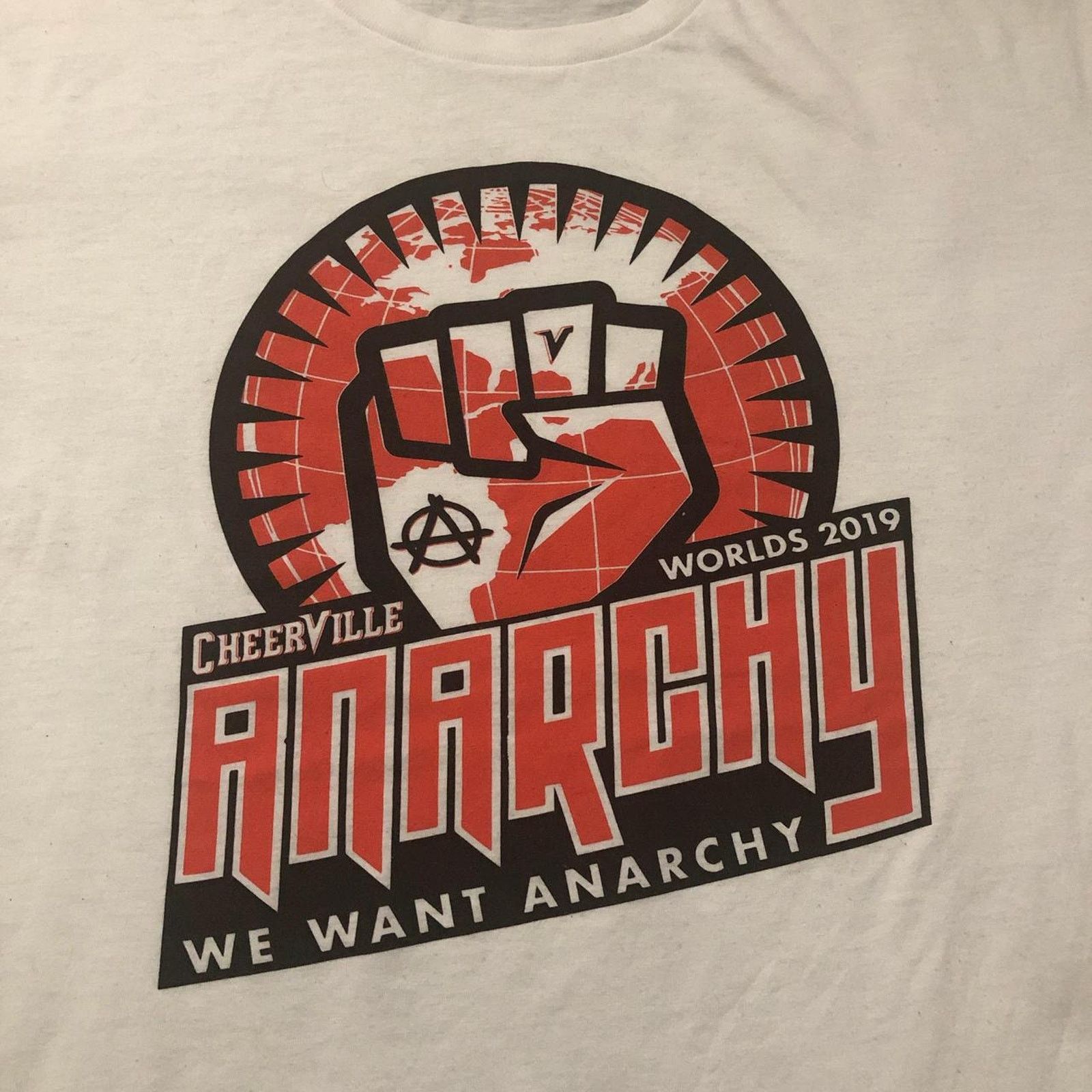 Other White 2019 Cheerville Worlds Anarchy Graphic Tee Size US XL / EU 56 / 4 - 3 Thumbnail
