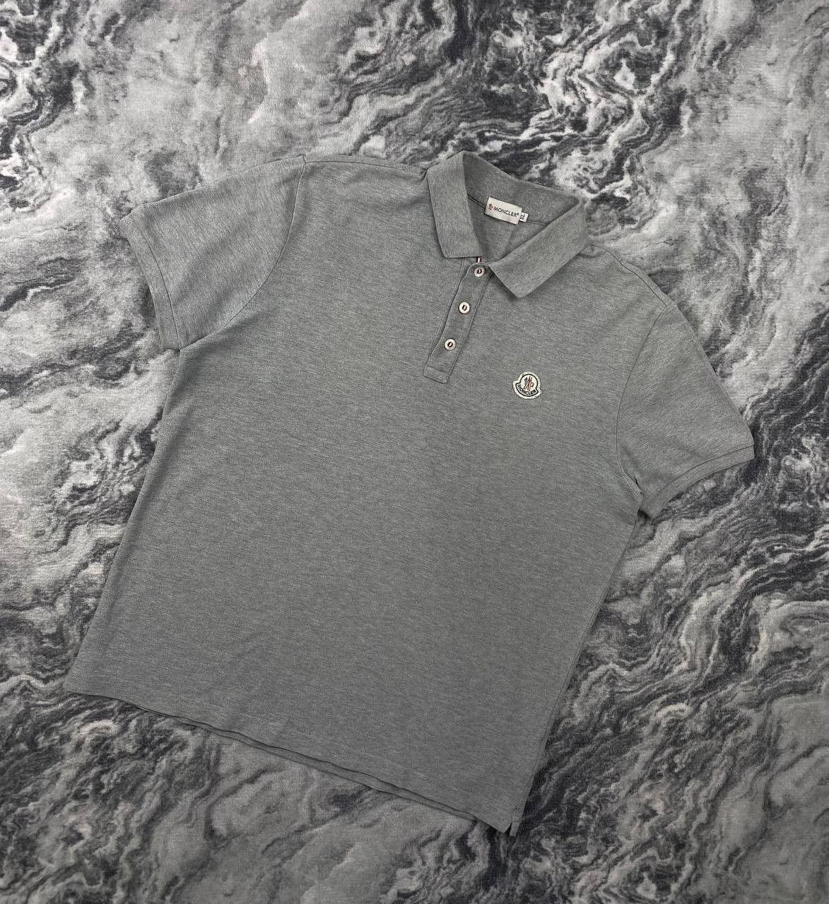 Moncler Moncler Maglia Polo Manica Corta Polo Shirt Men Size XL Gray Size US XL / EU 56 / 4 - 1 Thumbnail
