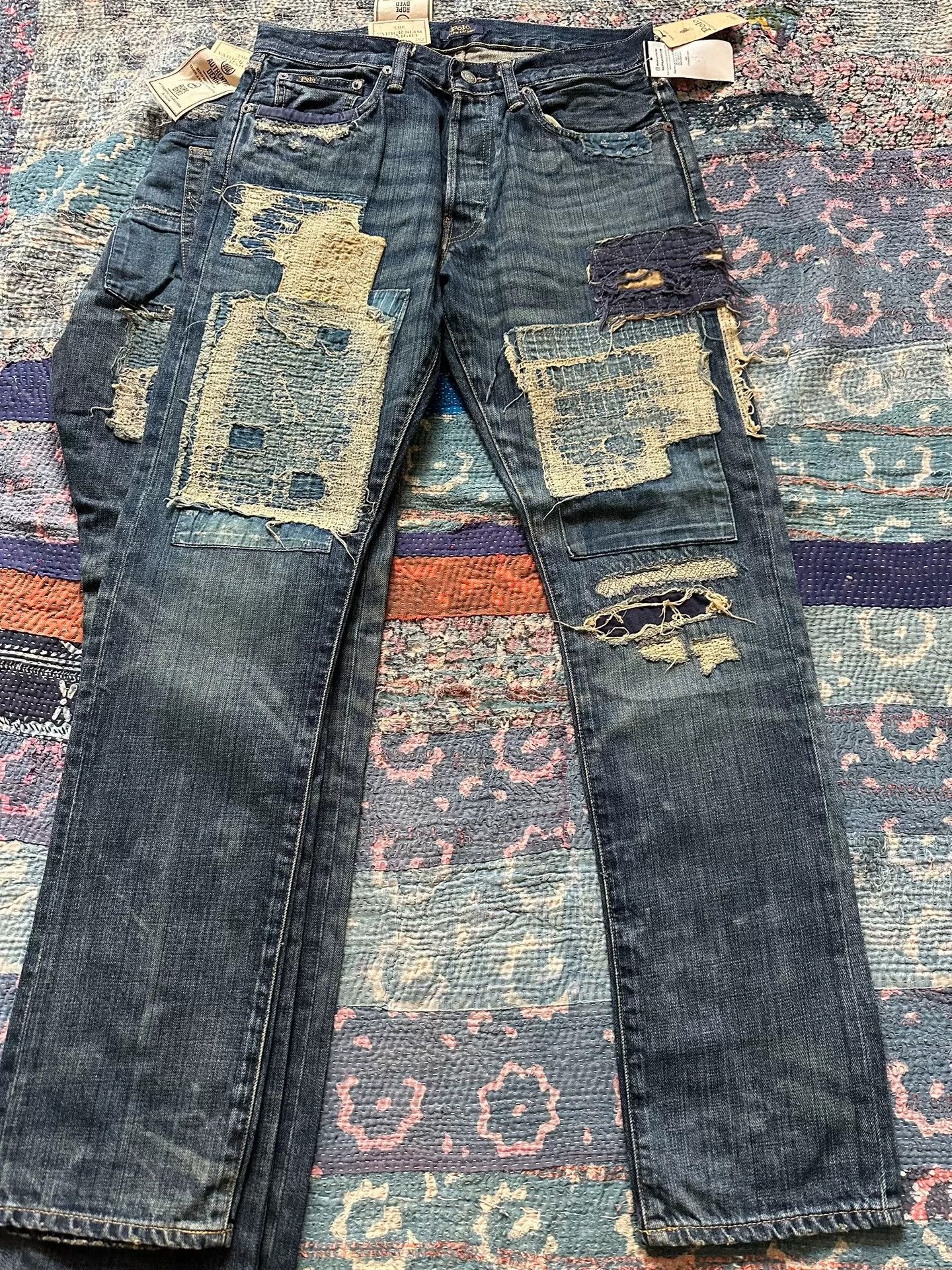 RRL Ralph Lauren ralph lauren boro distressed denim jeans Size US 30 / EU 46 - 1 Thumbnail