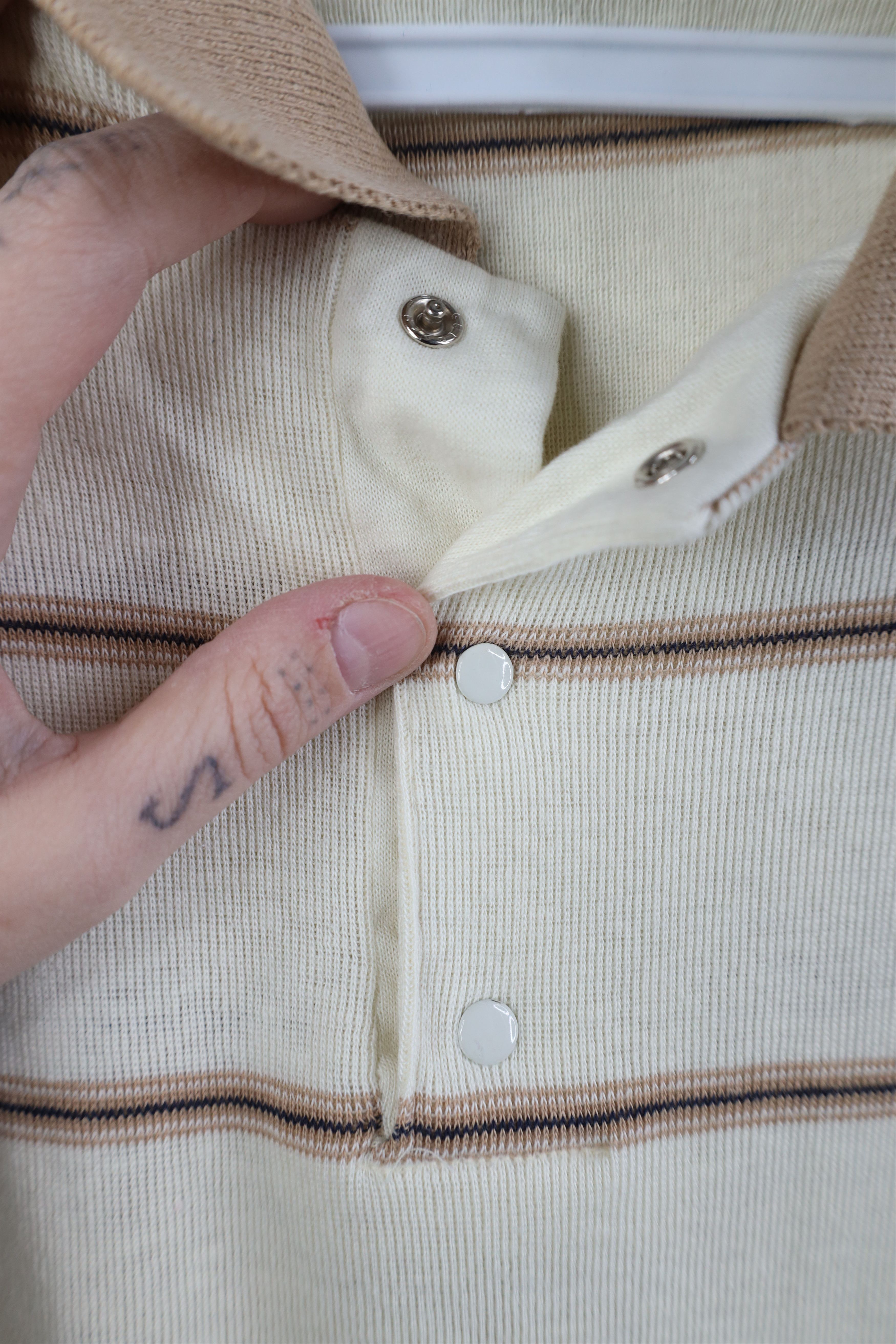 Vintage Vintage 70s Streetwear Thermal Knit Golf Polo Shirt USA Size US L / EU 52-54 / 3 - 6 Thumbnail