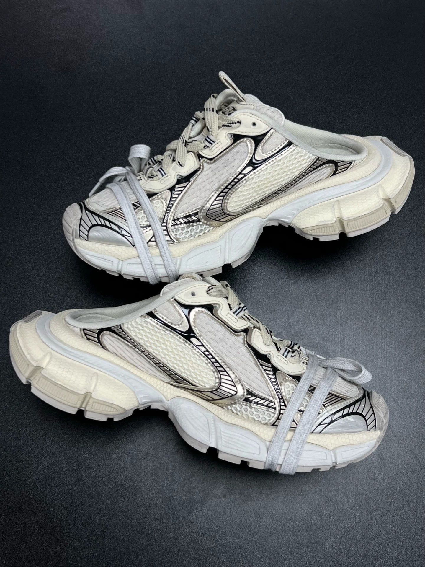 Balenciaga balenciaga 3xl half drag beige sneakers Size US 5 / EU 37 - 6 Thumbnail