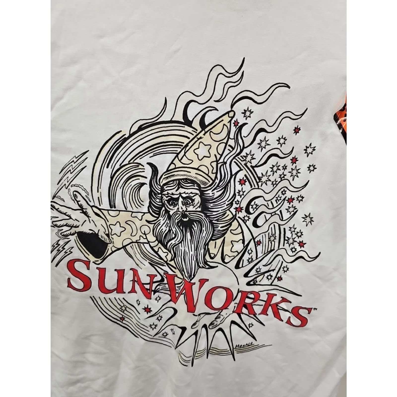 Vintage VINTAGE Sunworks T-Shirt Mens White 90s Flower Nature Elegant Stitch Short Sleeve Size L Size US L / EU 52-54 / 3 - 3 Thumbnail