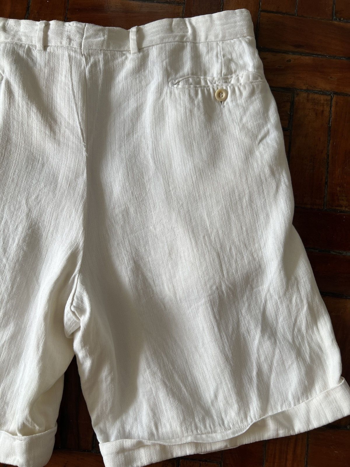 Hermes Hermes white linen shorts Size US 32 / EU 48 - 6 Thumbnail