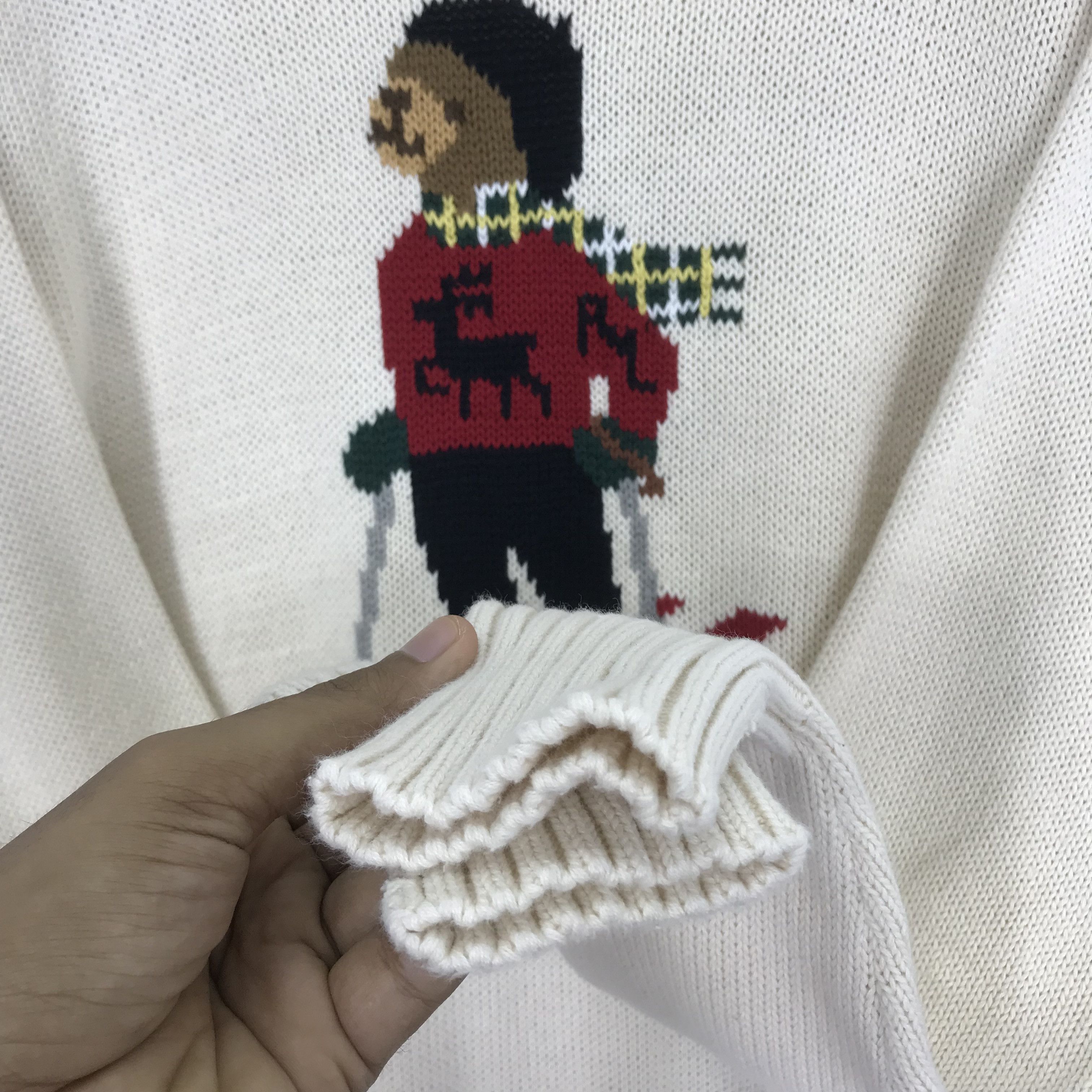 Polo Ralph Lauren Vintage Polo Ralph Lauren Cable Knit Polo Bear Ski RL Size US M / EU 48-50 / 2 - 7 Thumbnail