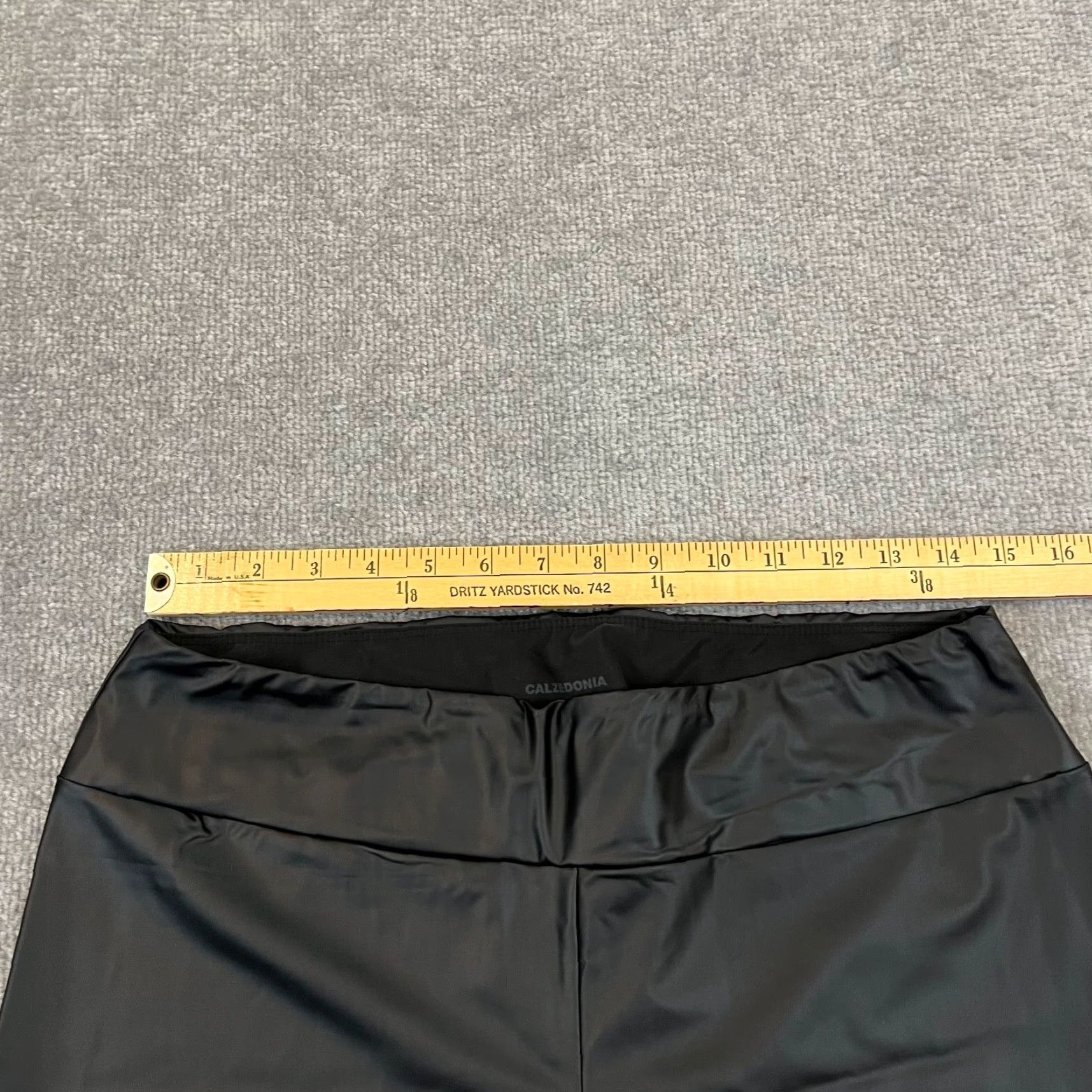 Calzedonia CALZEDONIA Leggings Womens Size XL x 28" Black Ankle Leather Effect Shapers Size 40" / US 18 - 3 Thumbnail