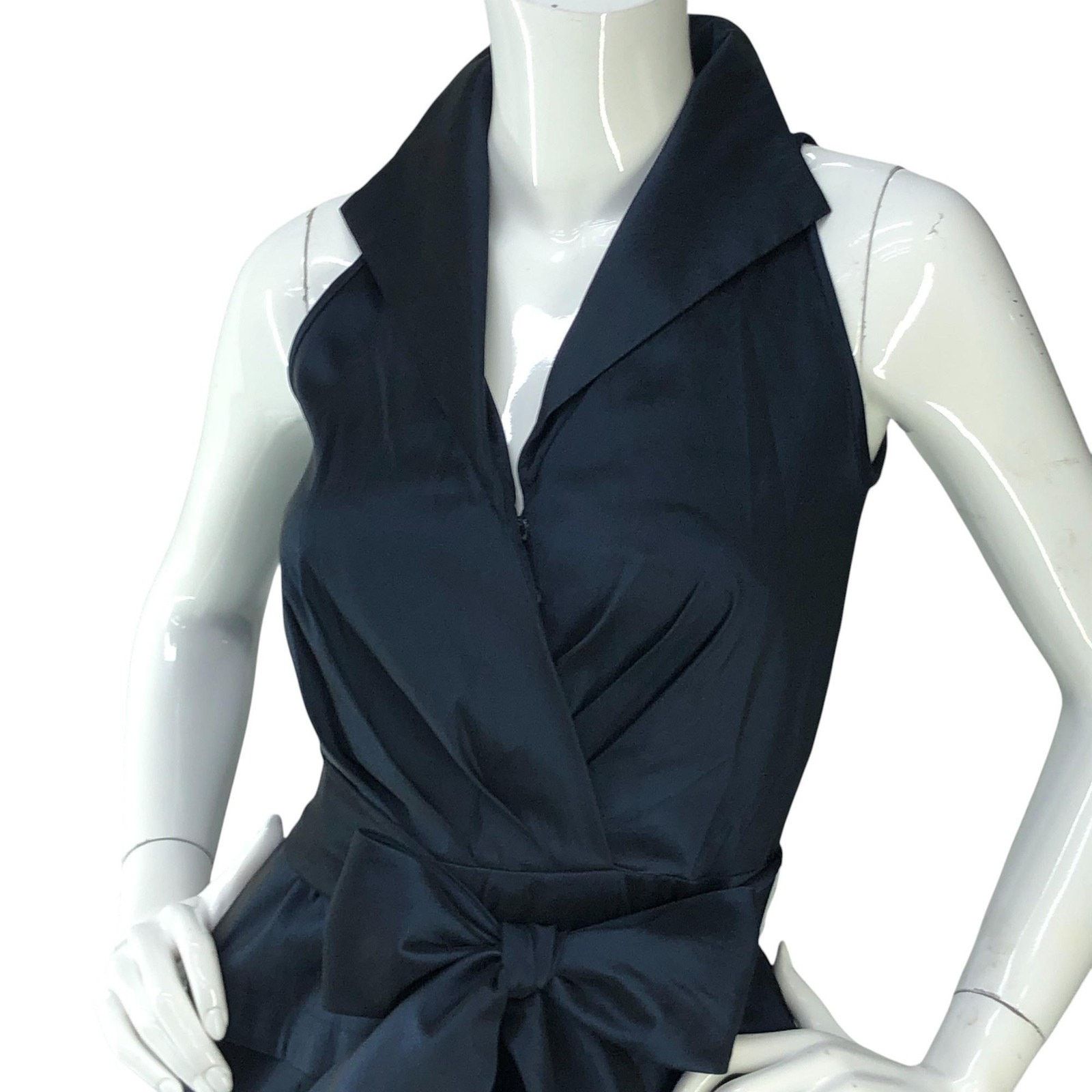 Tadashi Shoji Tadashi Collection Dress 2 Sleeveless Fit & Flare Bow Collar Size XS / US 0-2 / IT 36-38 - 2 Thumbnail