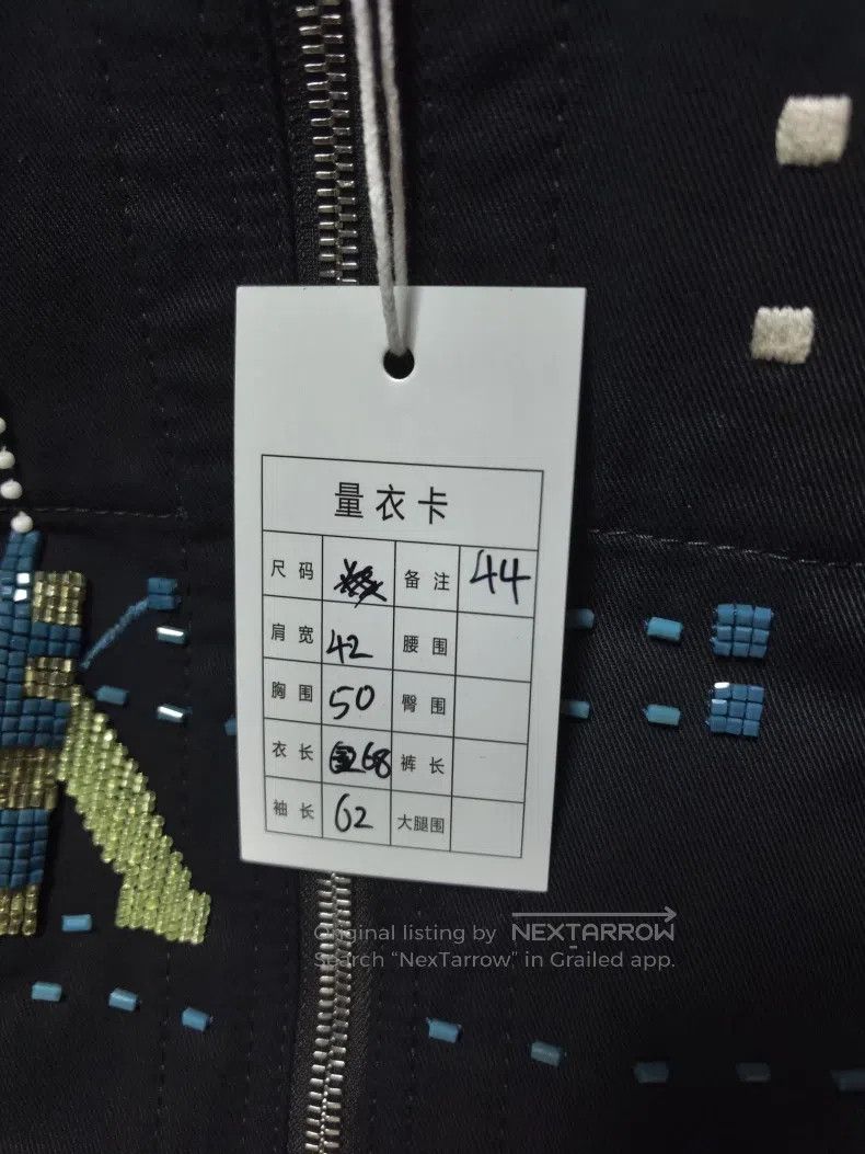 Valentino Valentino Black heavy work hand-beaded zip jacket jacket Size US S / EU 44-46 / 1 - 7 Thumbnail