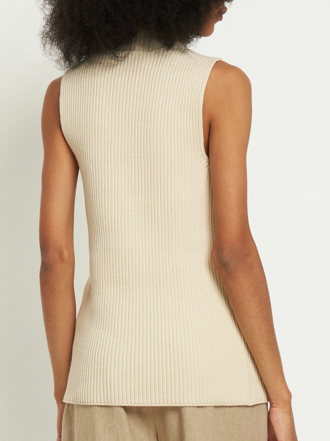 Jil Sander o1y1025 Turtleneck Blouse in Cream Size L / US 10 / IT 46 - 3 Thumbnail