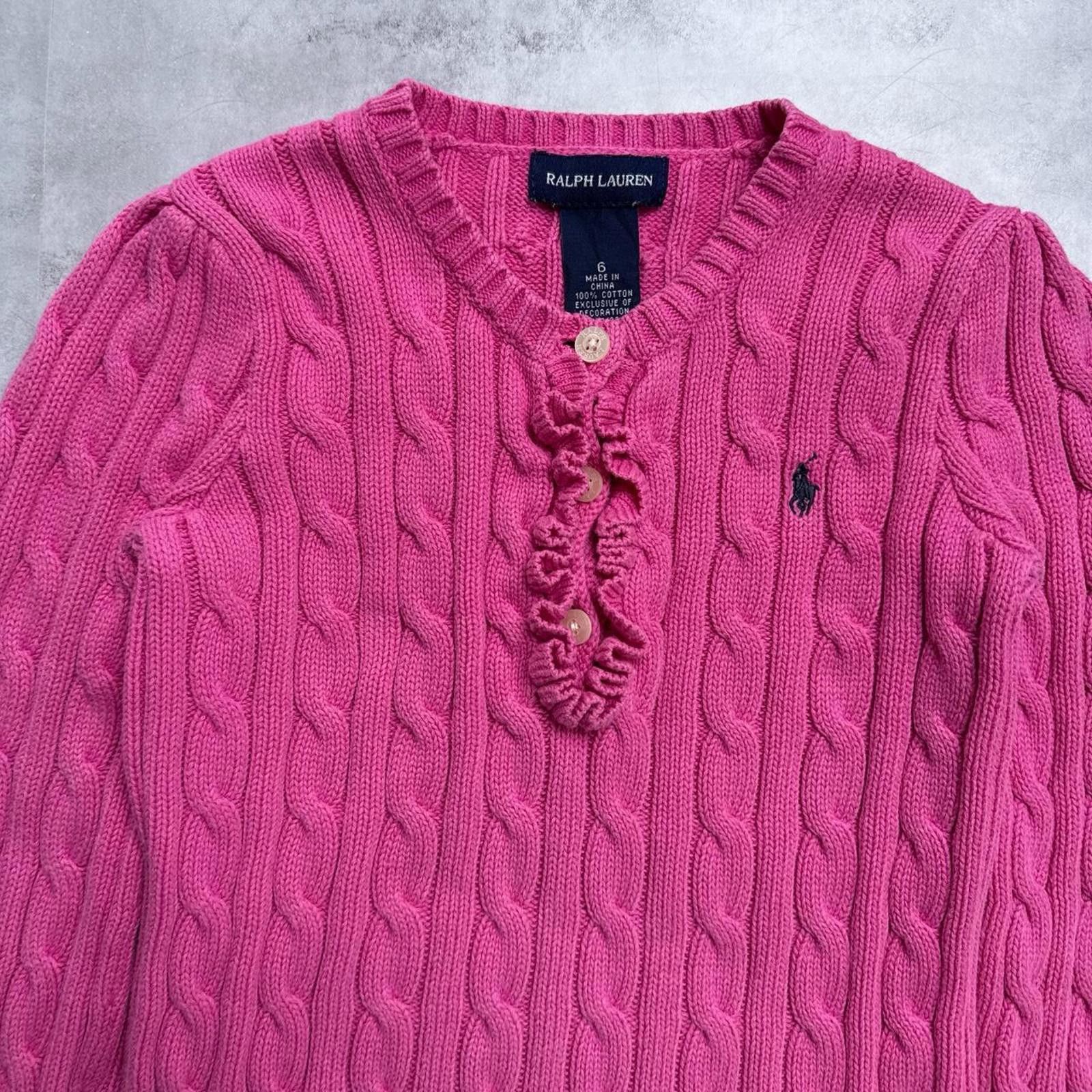 Polo Ralph Lauren Y2K Polo Ralph Lauren Pink Knitted Button Sweater Size M / US 6-8 / IT 42-44 - 2 Thumbnail