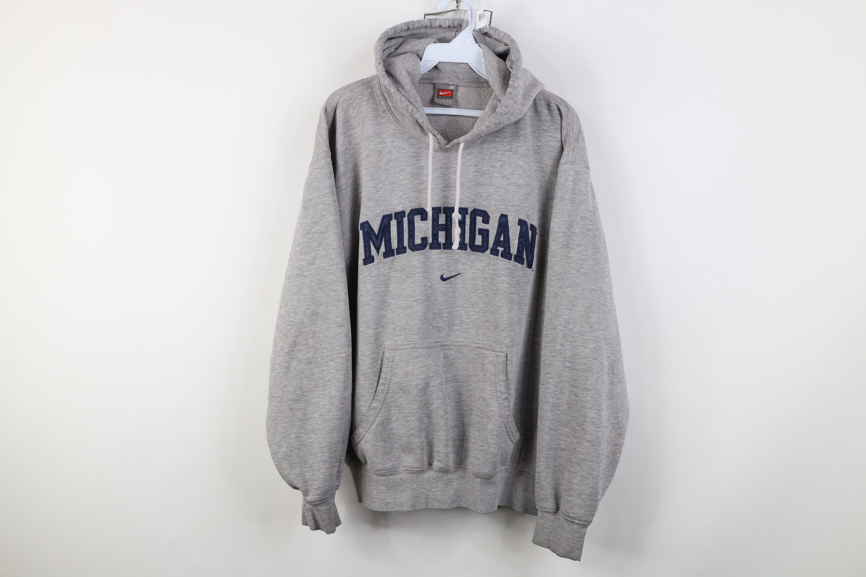 Nike Vintage Nike Swoosh University of Michigan Hoodie Gray Size US M / EU 48-50 / 2 - 1 Thumbnail