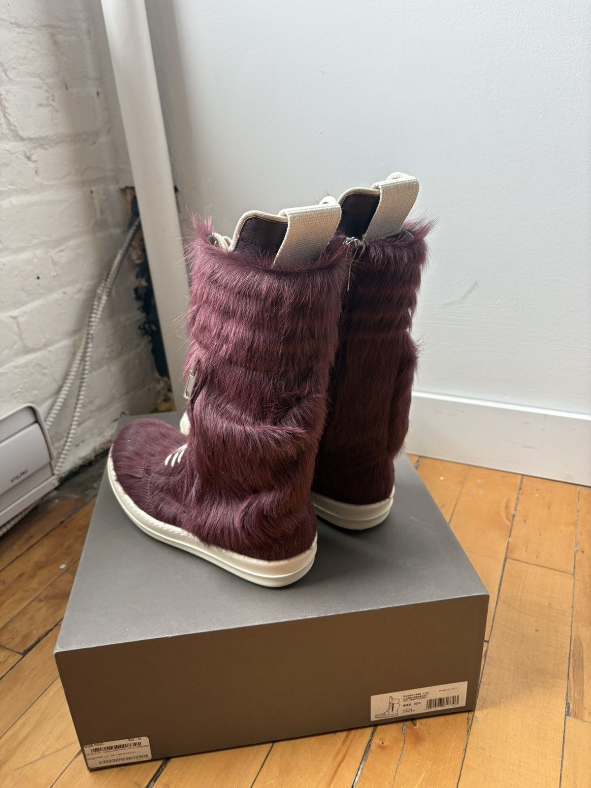 Rick Owens Rick Owens FW23 "Luxor" Amethyst Pony Hair Cargo Geobasket Size US 9.5 / EU 42-43 - 4 Thumbnail